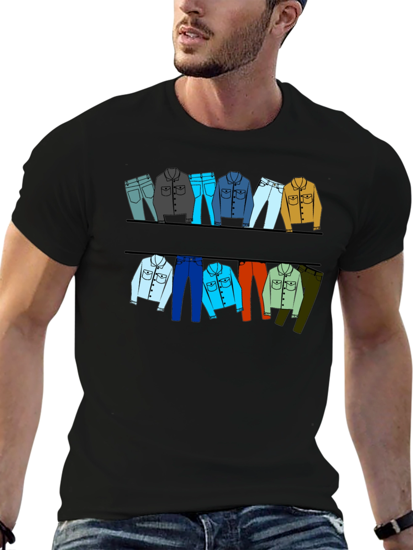 Clothesline Graphic T-Shirt