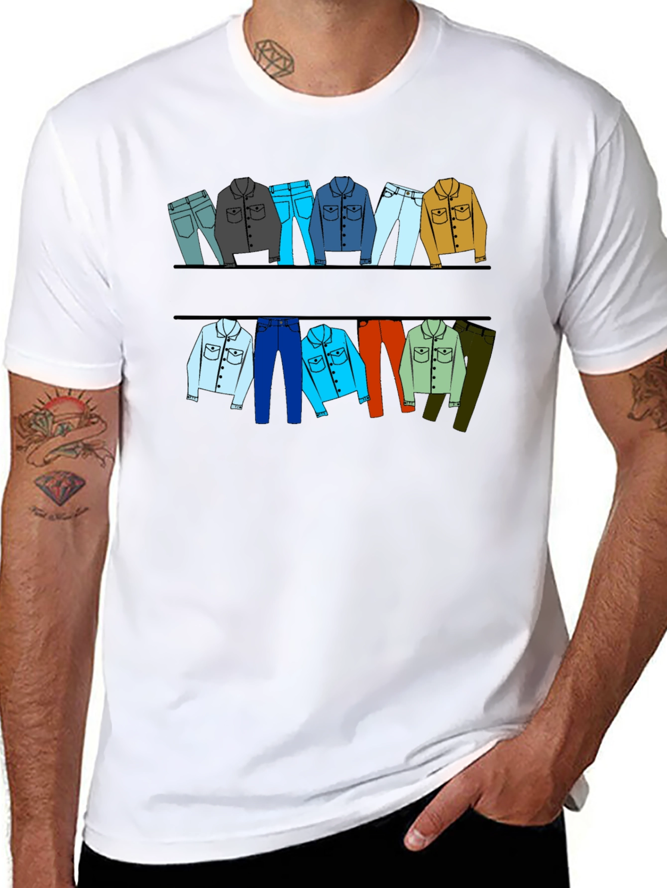 Clothesline Graphic T-Shirt