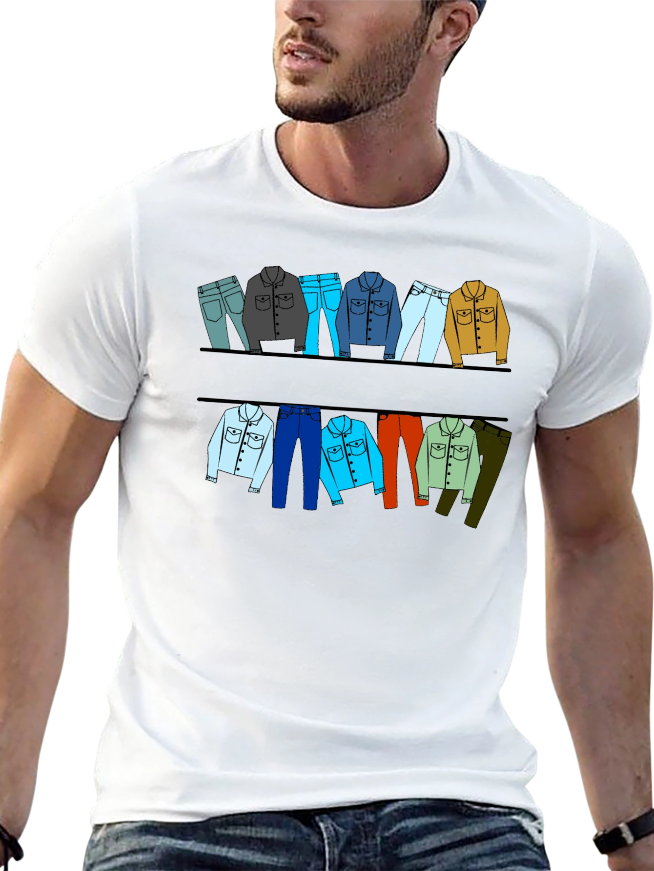 Clothesline Graphic T-Shirt