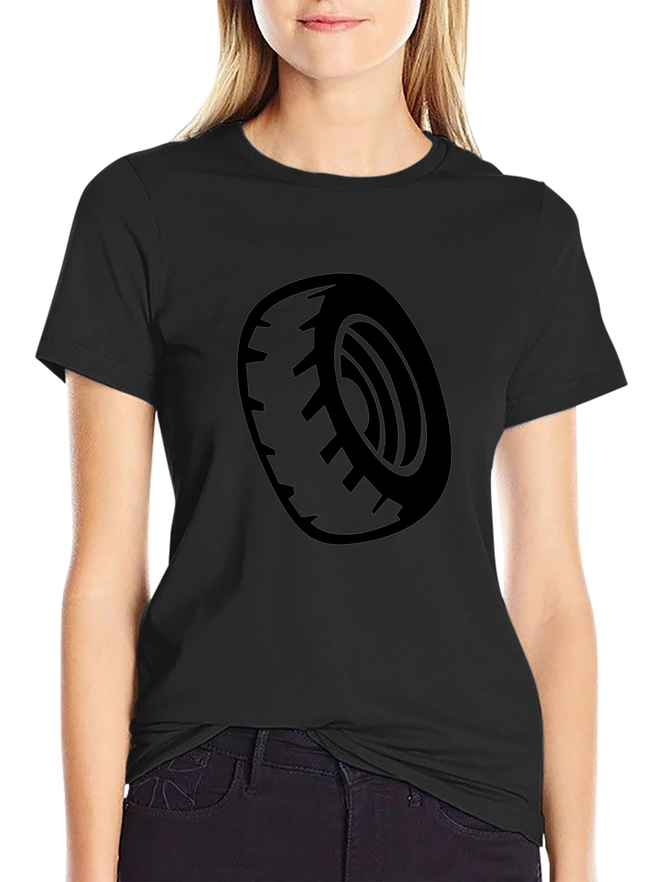 Black Tire Graphic Tee - Casual Style