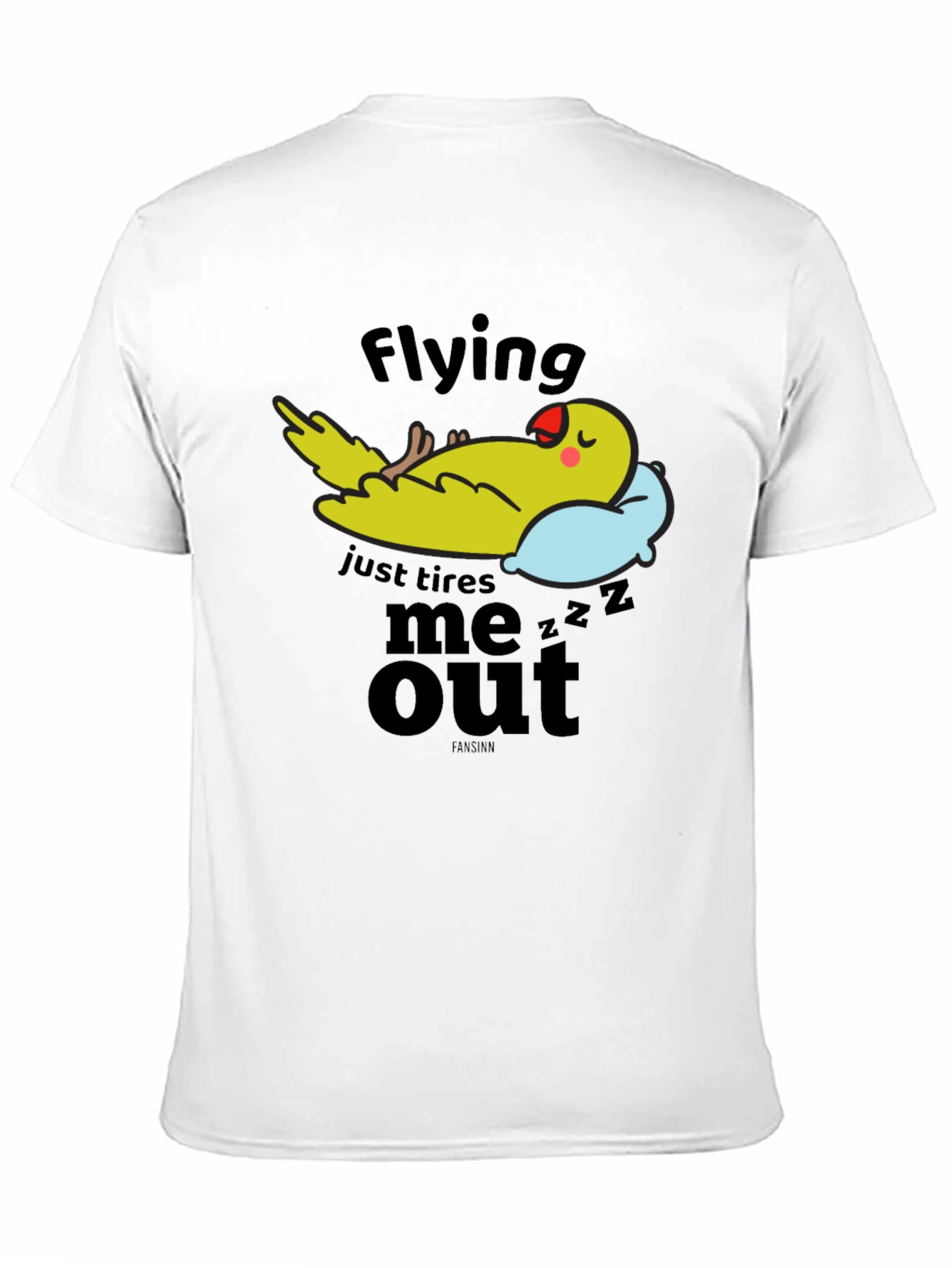 Funny Parrot Nap T-Shirt - Flying Tires Me Out