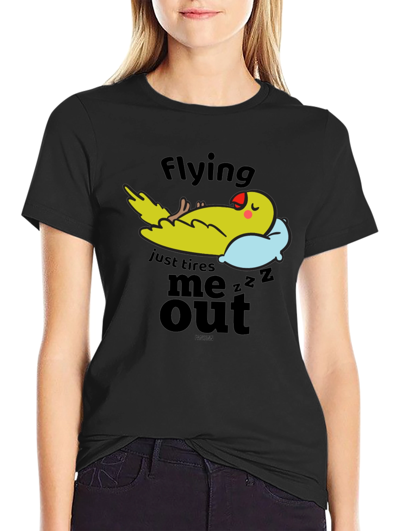 Funny Parrot Nap T-Shirt - Flying Tires Me Out