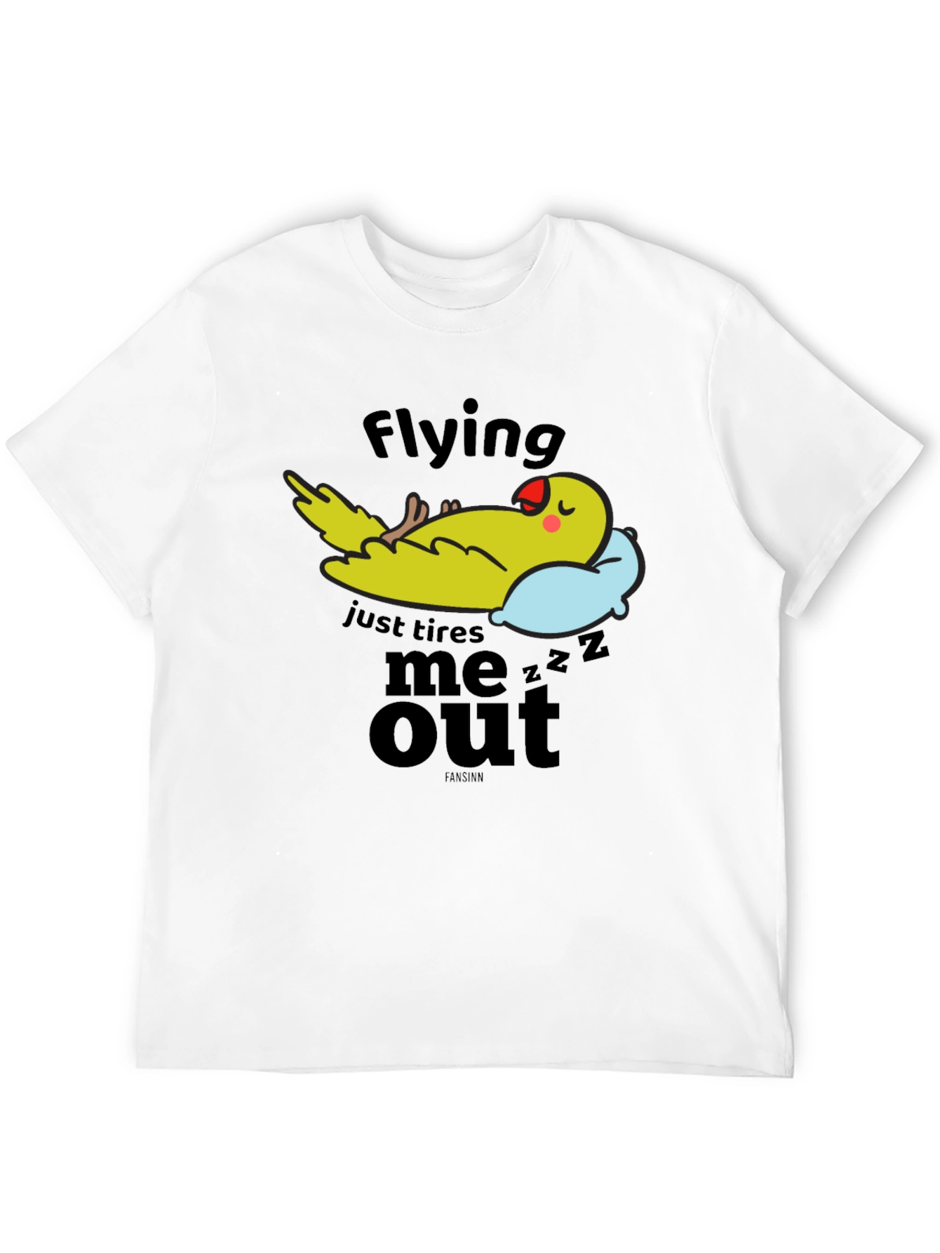 Funny Parrot Nap T-Shirt - Flying Tires Me Out