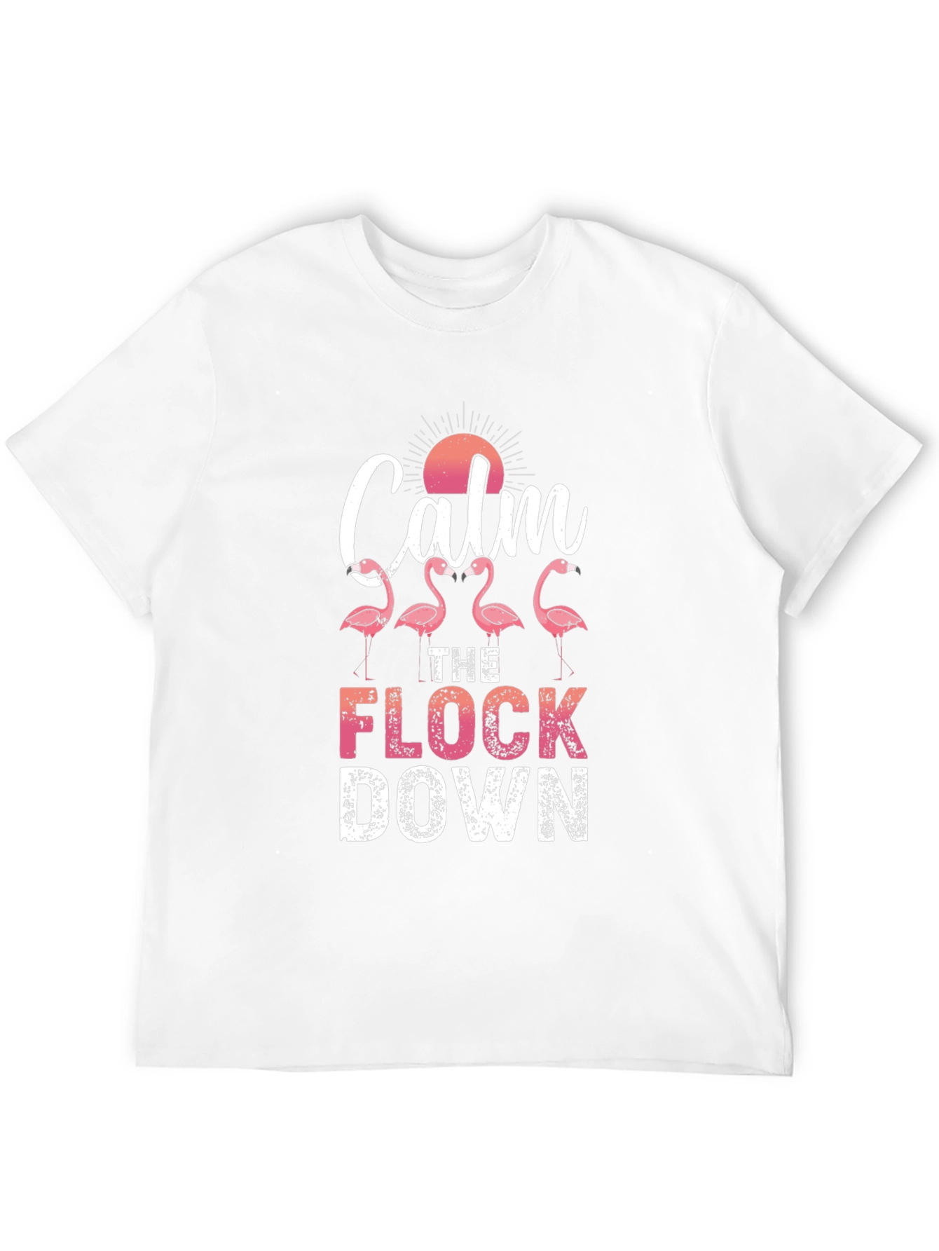 Calm The Flock Down Flamingo Graphic Tee