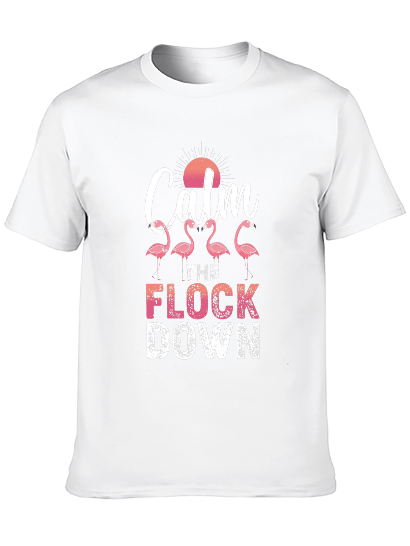 Calm The Flock Down Flamingo Graphic Tee