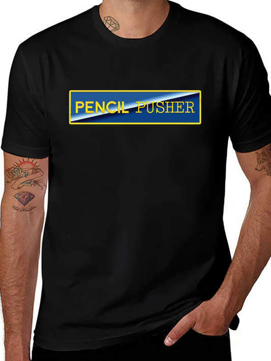 Pencil Pusher Graphic Tee - Black Casual T-Shirt