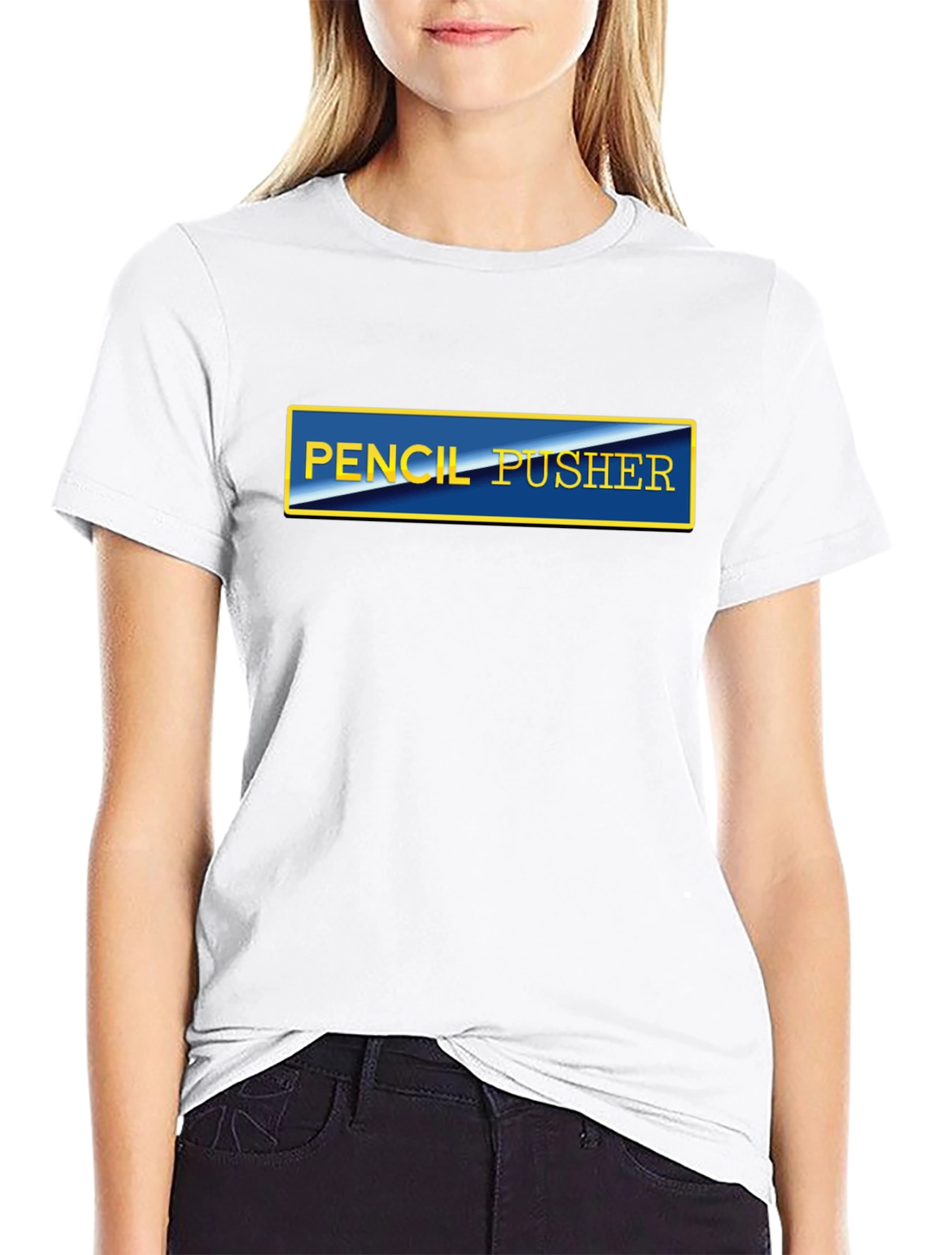 Pencil Pusher Graphic Tee - Black Casual T-Shirt