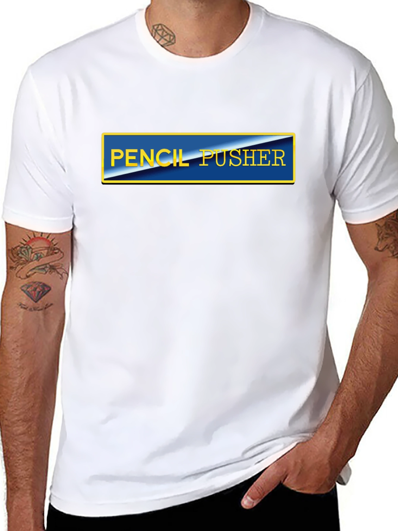 Pencil Pusher Graphic Tee - Black Casual T-Shirt