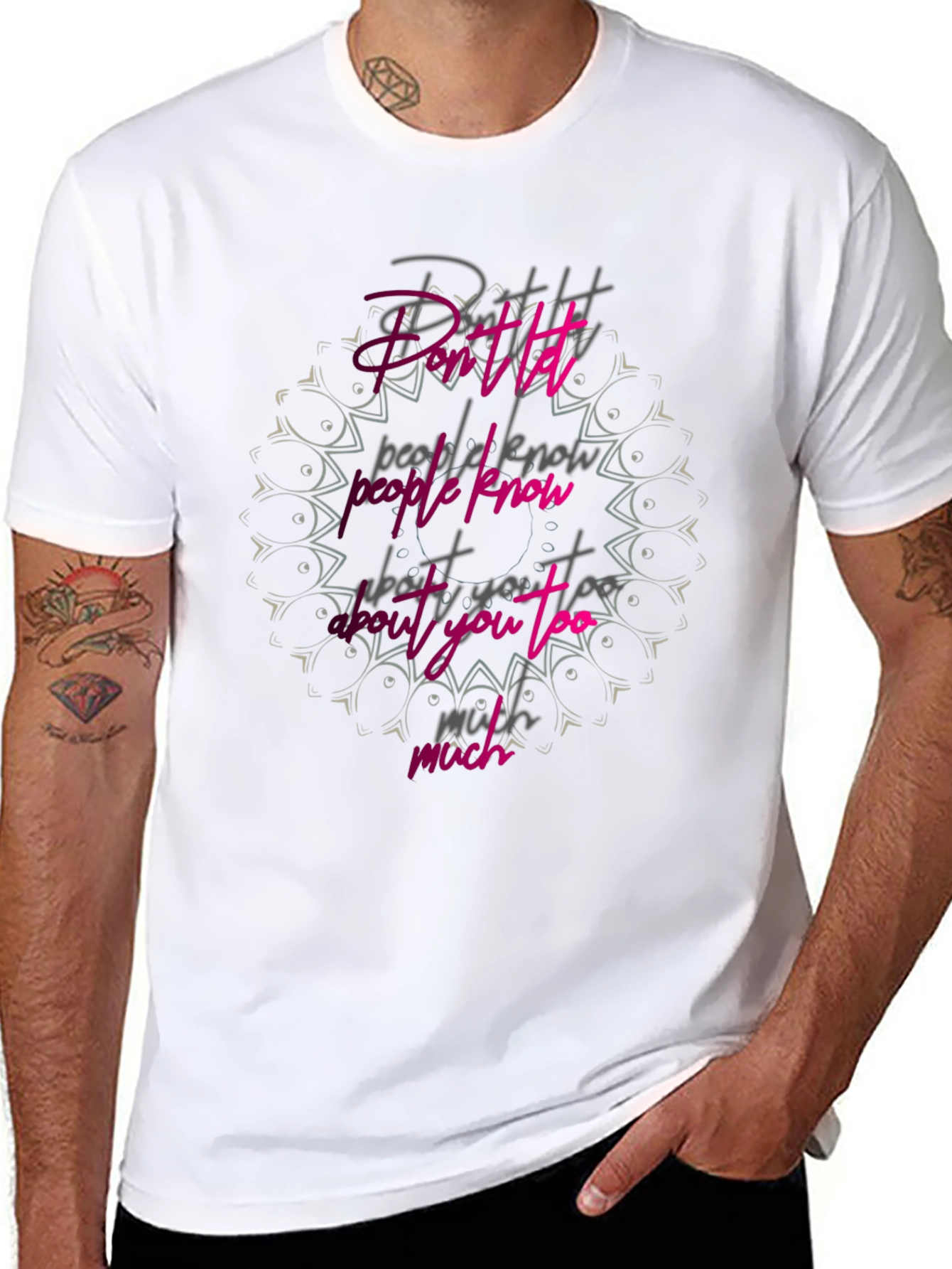 Dont Let People Know Graphic Tee - Black