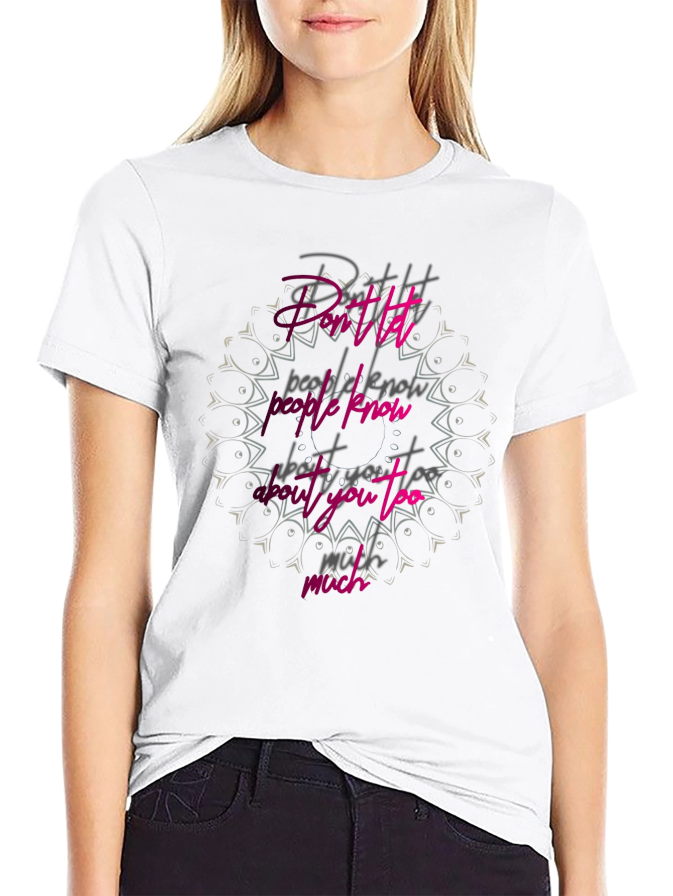 Dont Let People Know Graphic Tee - Black