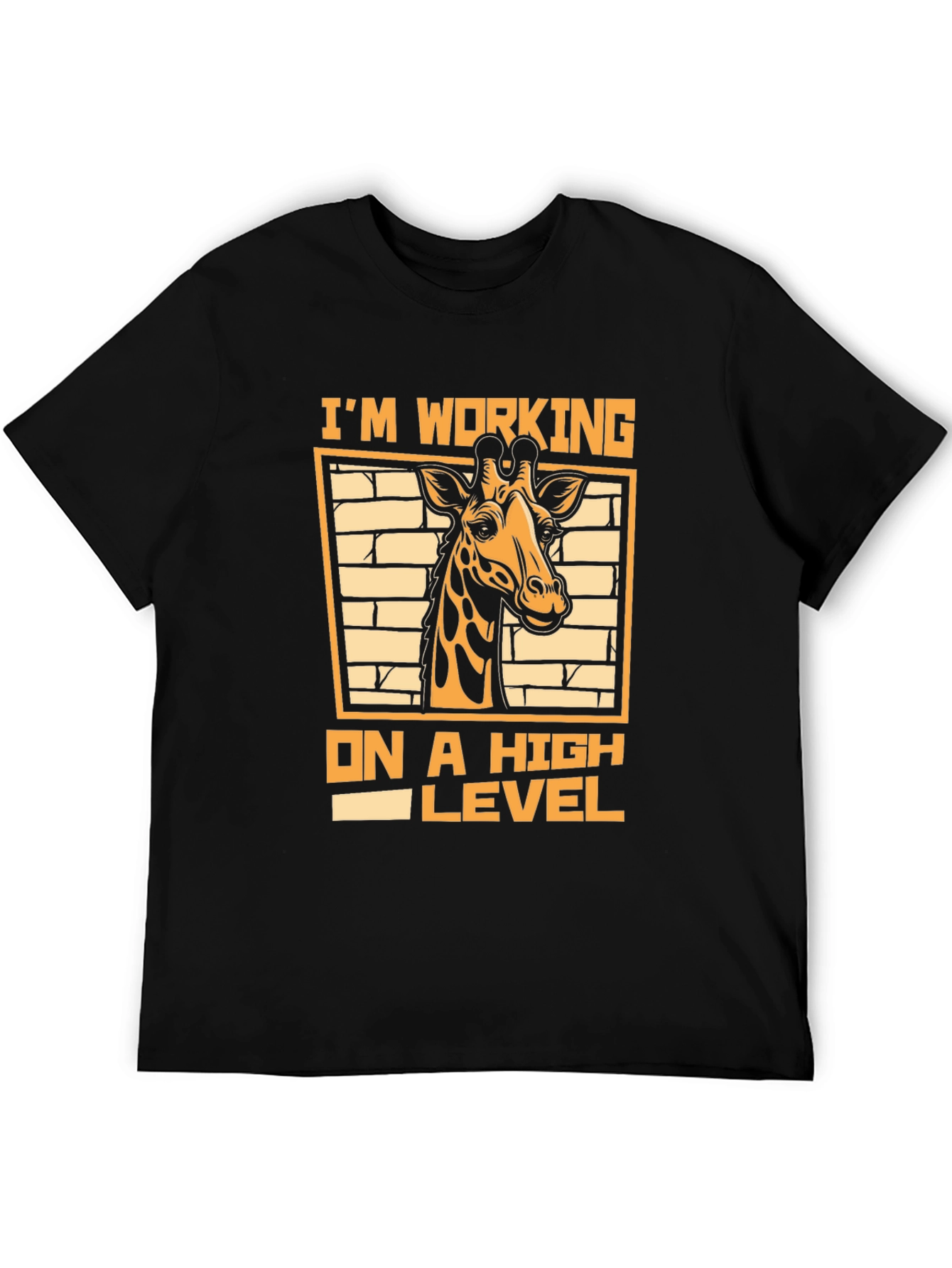 Working On A High Level Giraffe Graphic Tee