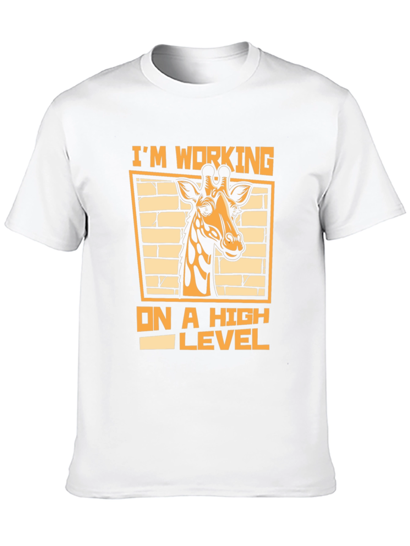 Working On A High Level Giraffe Graphic Tee