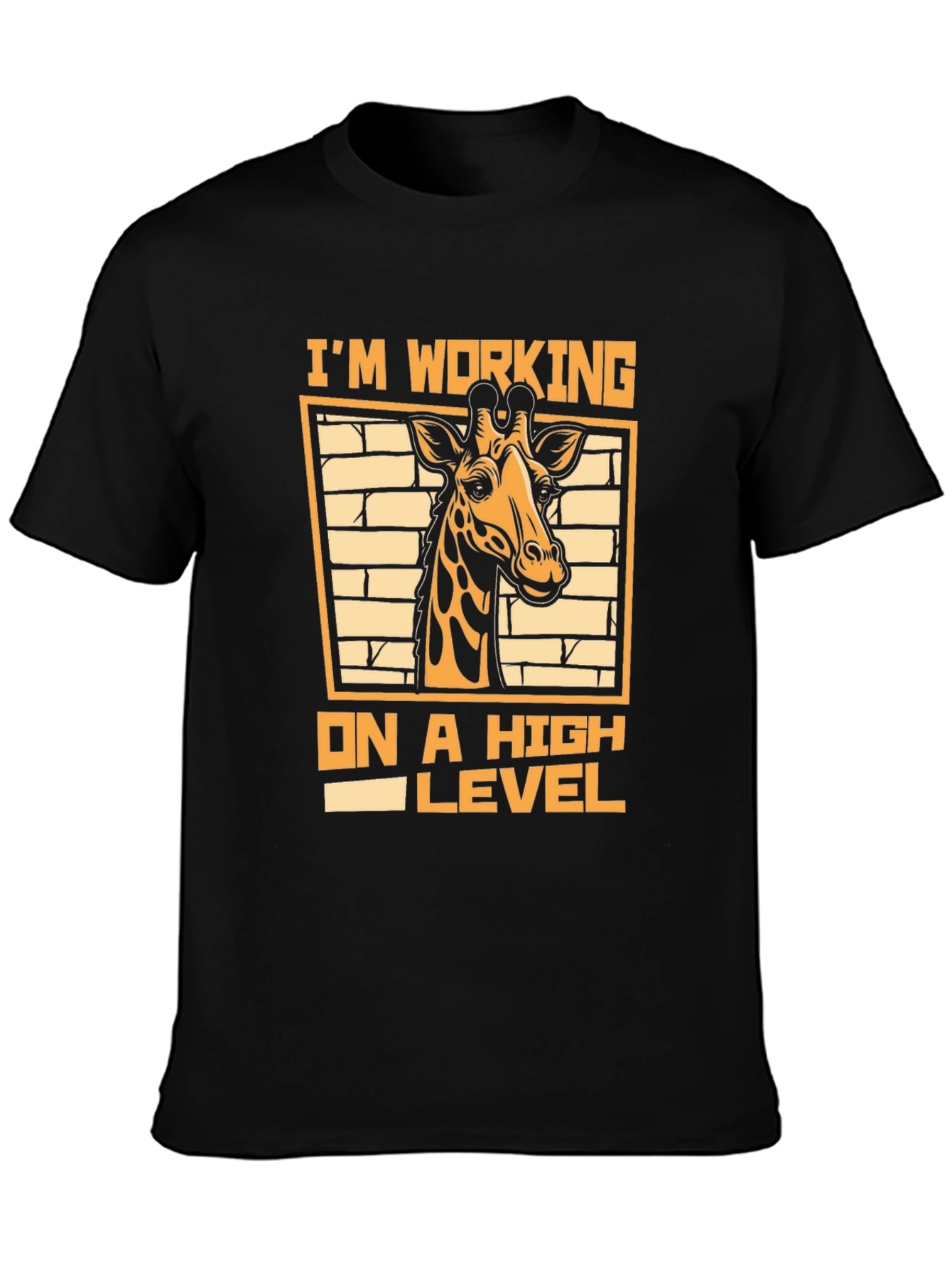 Working On A High Level Giraffe Graphic Tee