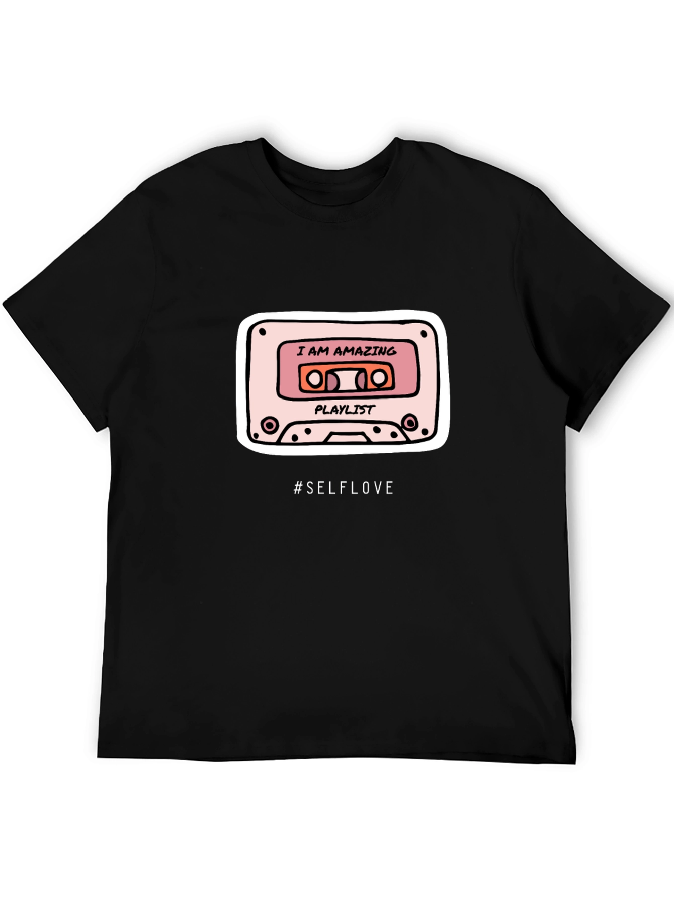 I AM AMAZING Cassette Tape Black T-Shirt