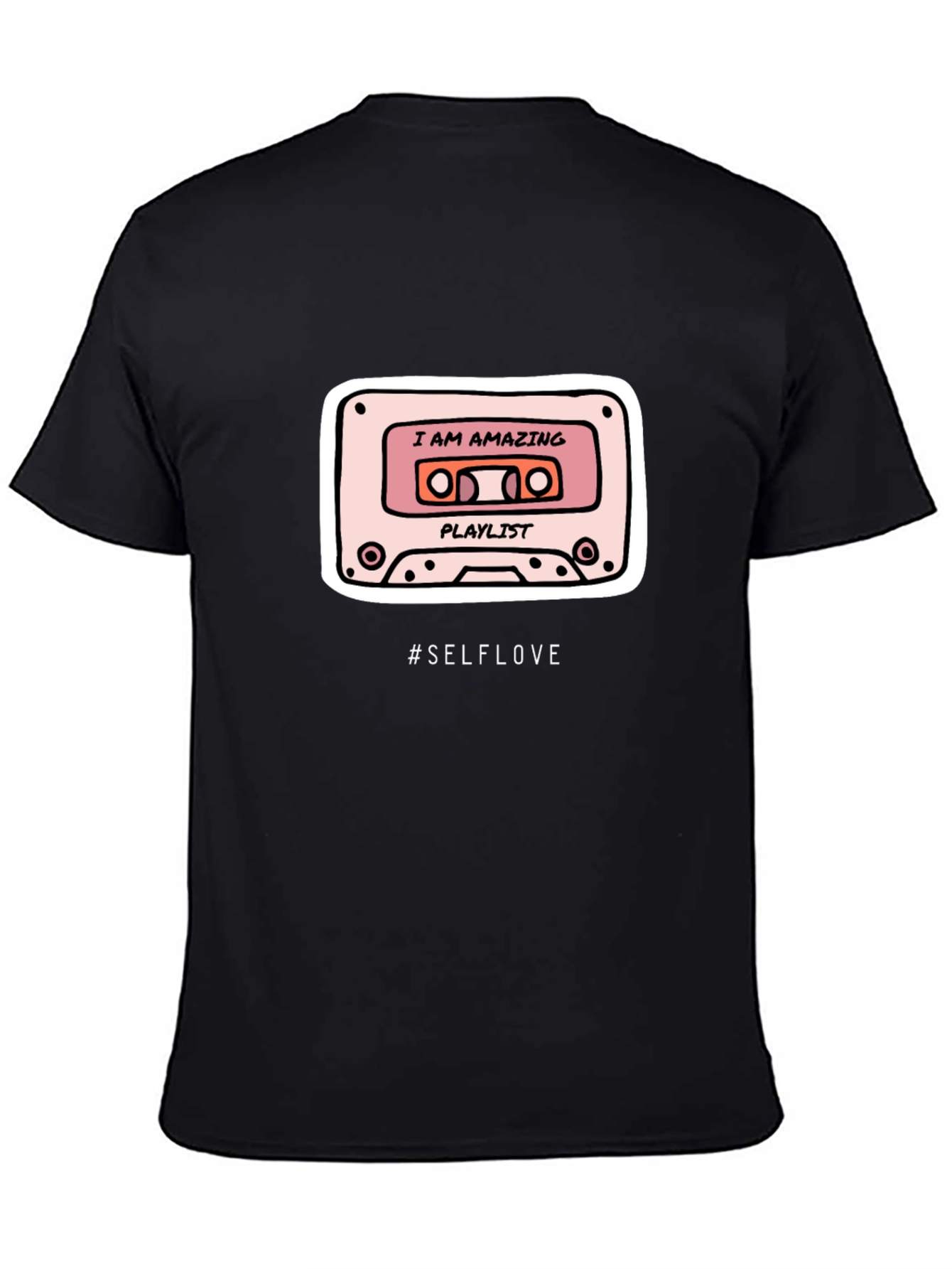 I AM AMAZING Cassette Tape Black T-Shirt