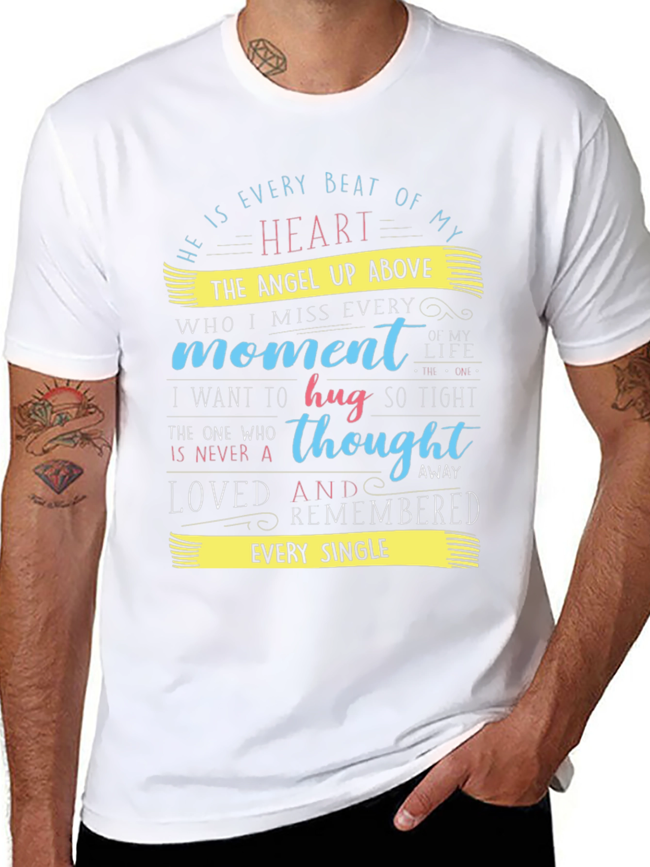 Heartfelt Memorial T-Shirt: Angel Above
