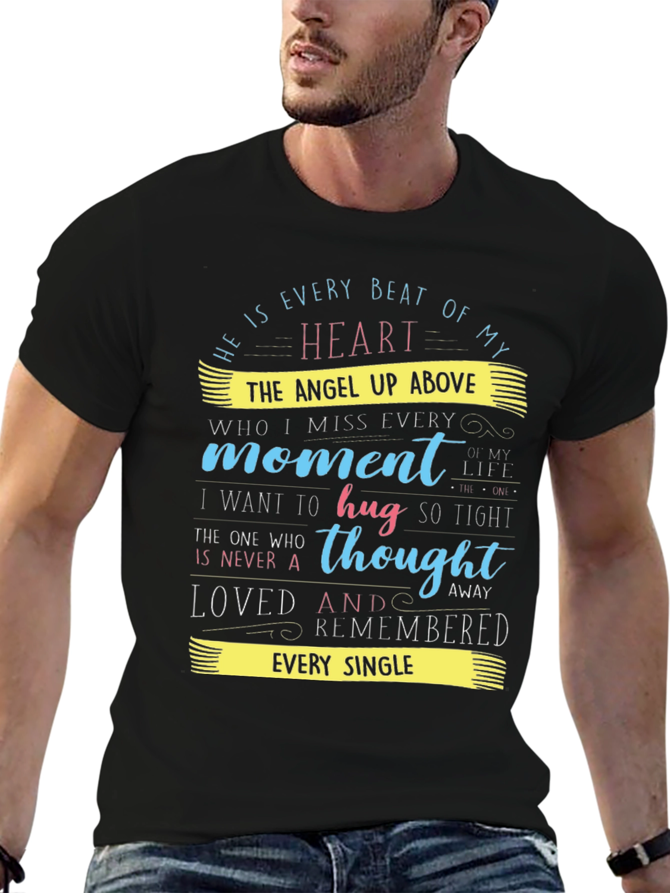 Heartfelt Memorial T-Shirt: Angel Above