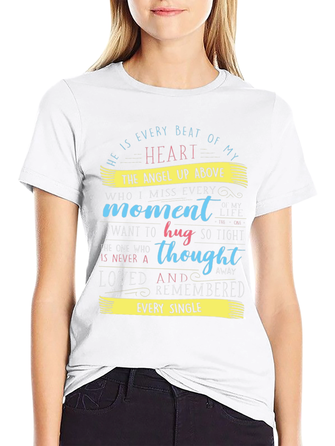 Heartfelt Memorial T-Shirt: Angel Above
