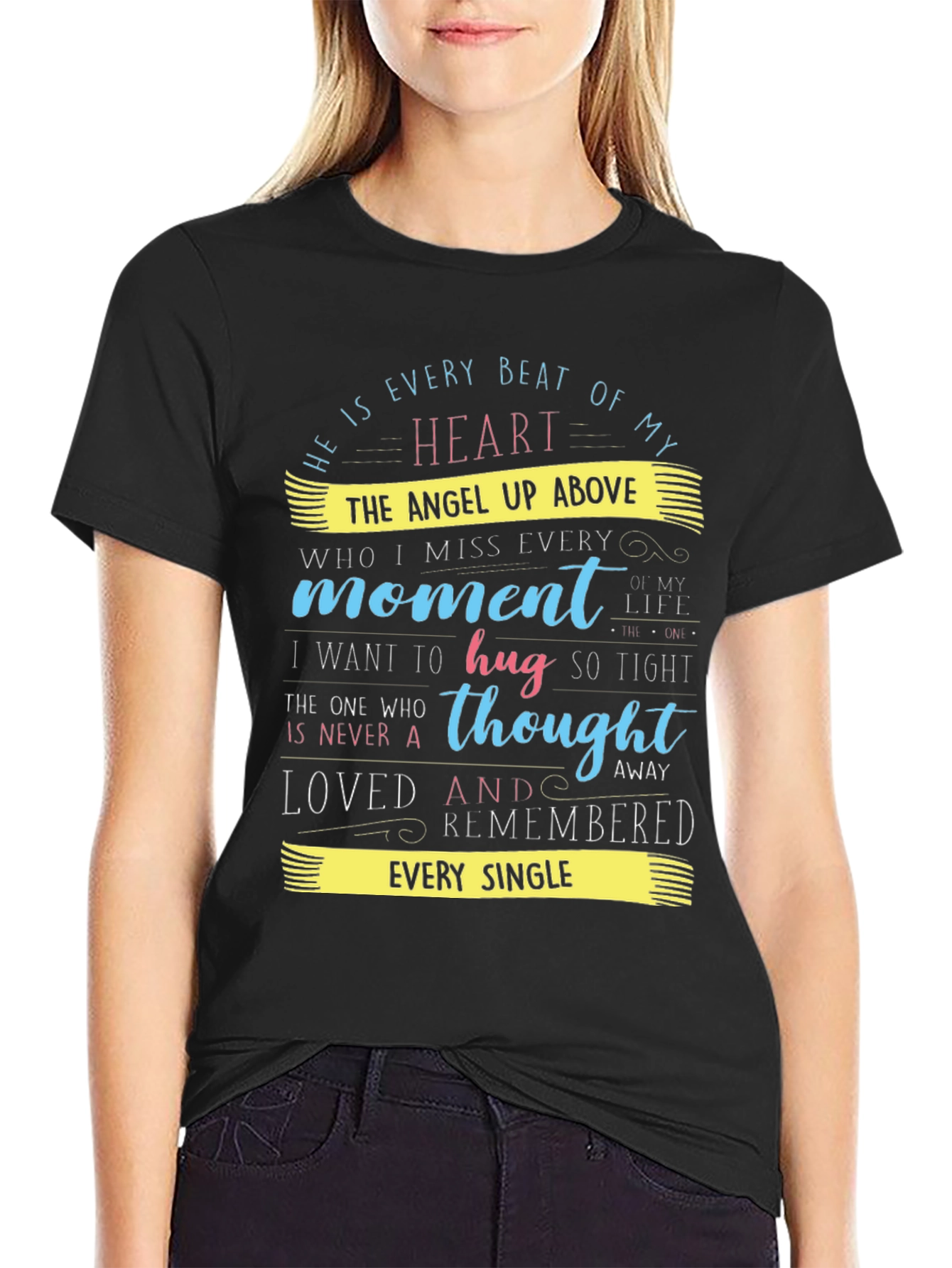 Heartfelt Memorial T-Shirt: Angel Above