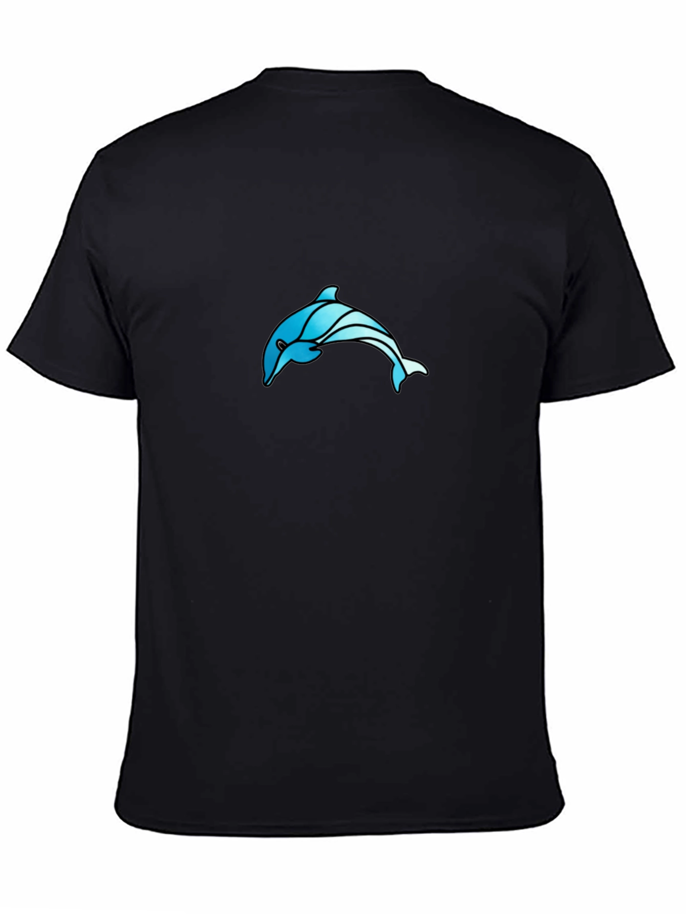 Black Dolphin T-Shirt - Cool Ocean Graphic Tee