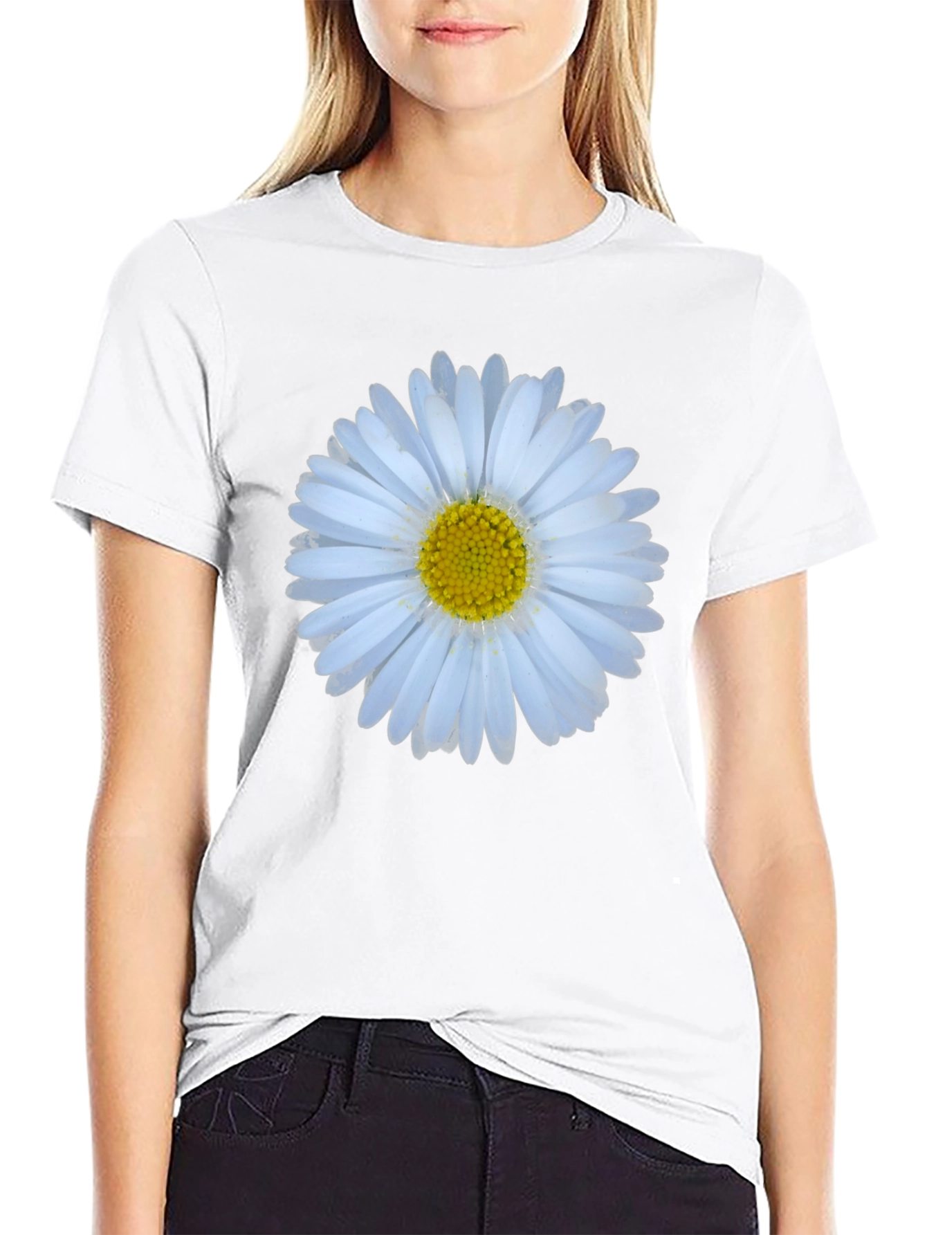 Daisy Flower Graphic Print T-Shirt