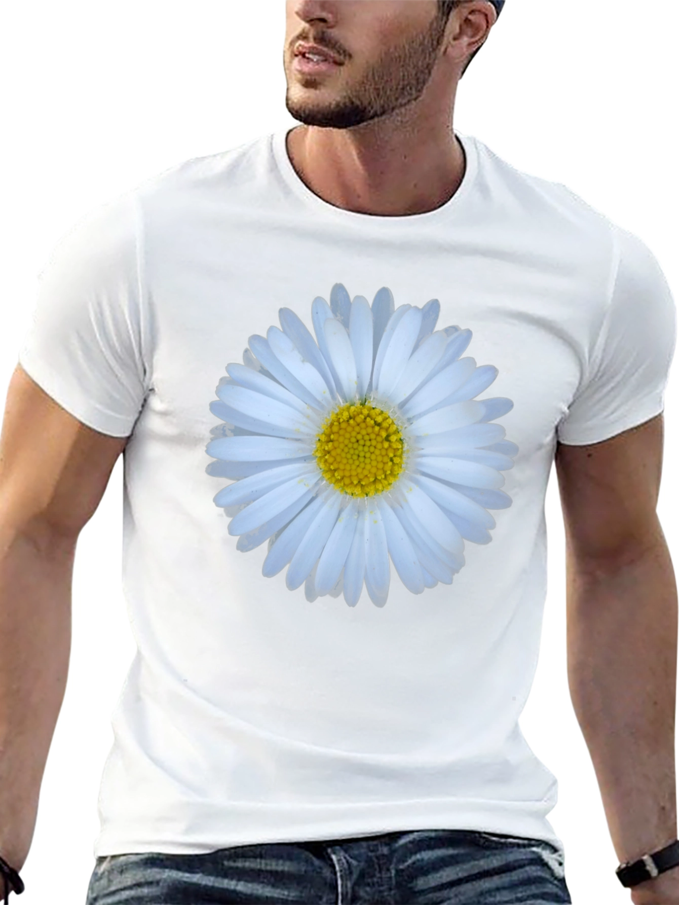 Daisy Flower Graphic Print T-Shirt
