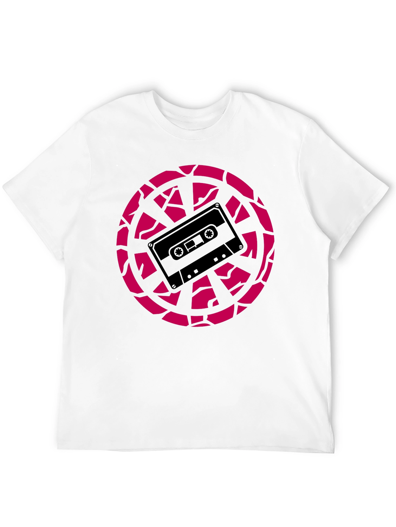 Retro Cassette Tape Graphic Tee - Black