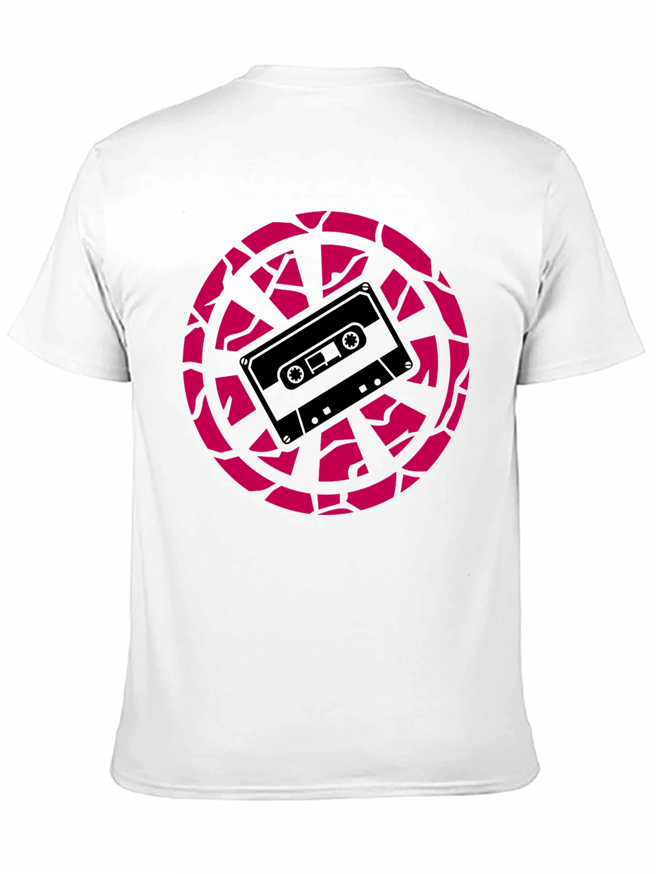 Retro Cassette Tape Graphic Tee - Black