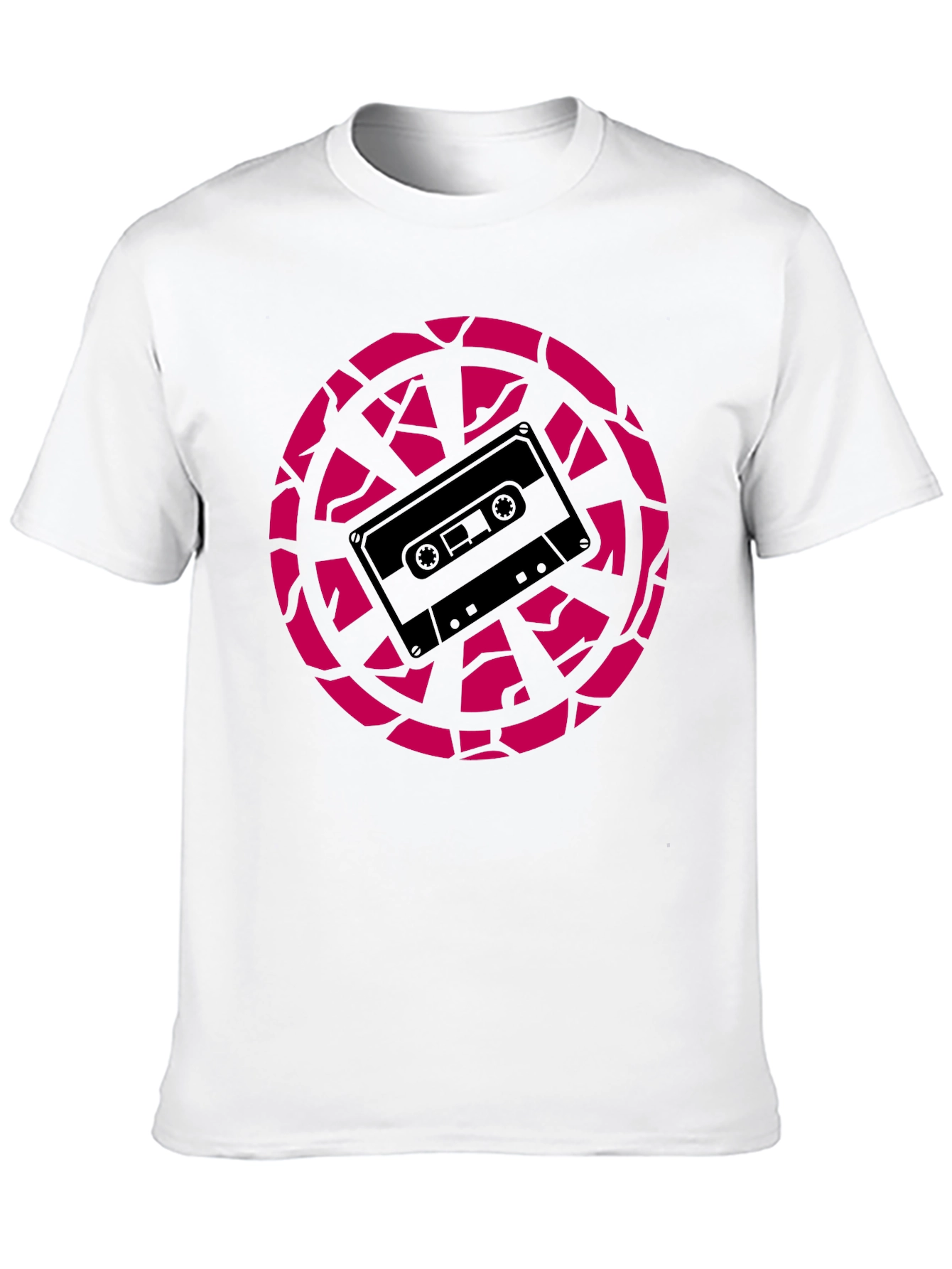 Retro Cassette Tape Graphic Tee - Black