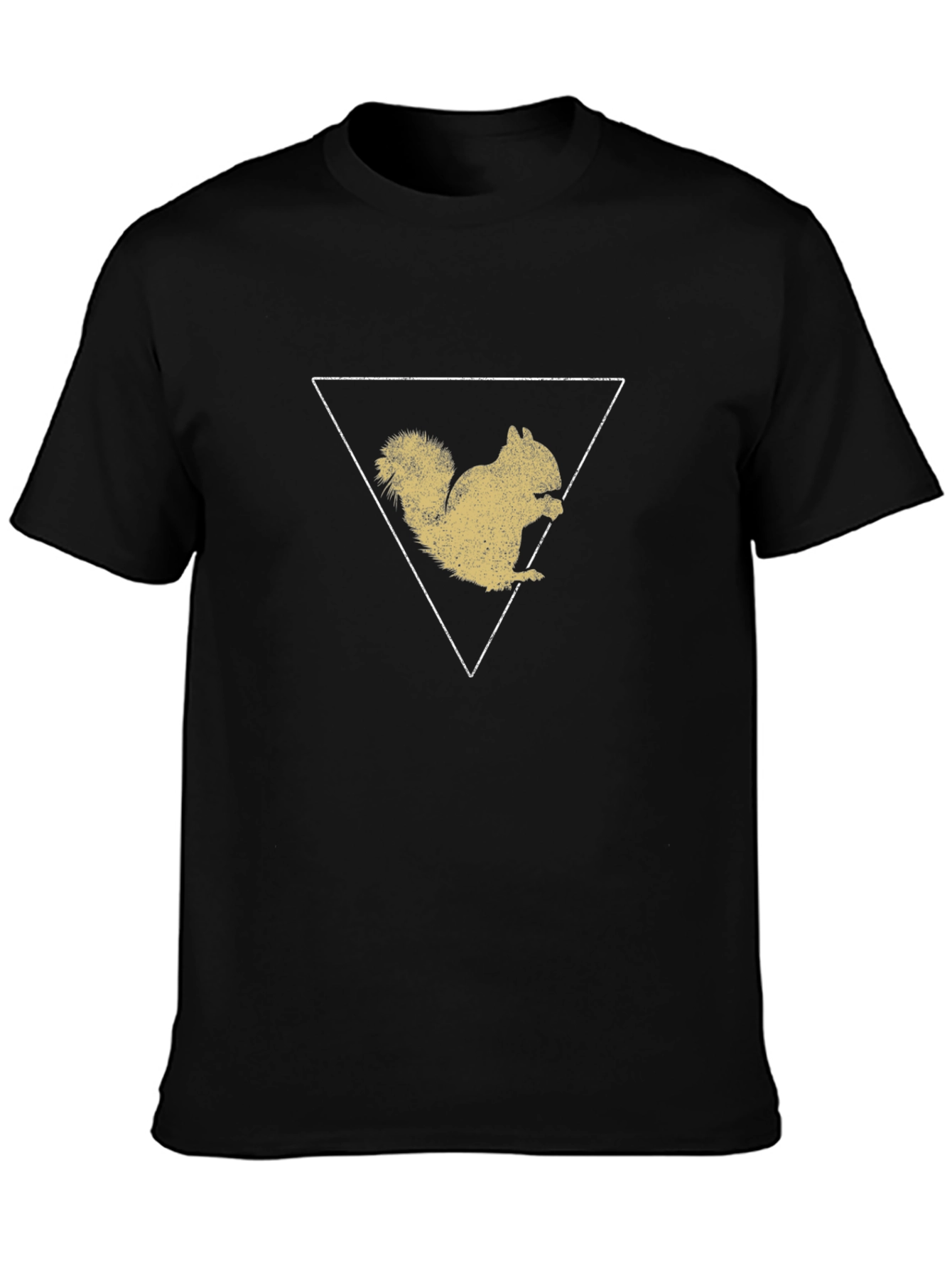 Squirrel Triangle Graphic Tee - Black
