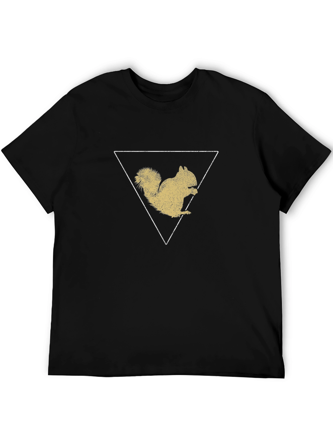 Squirrel Triangle Graphic Tee - Black