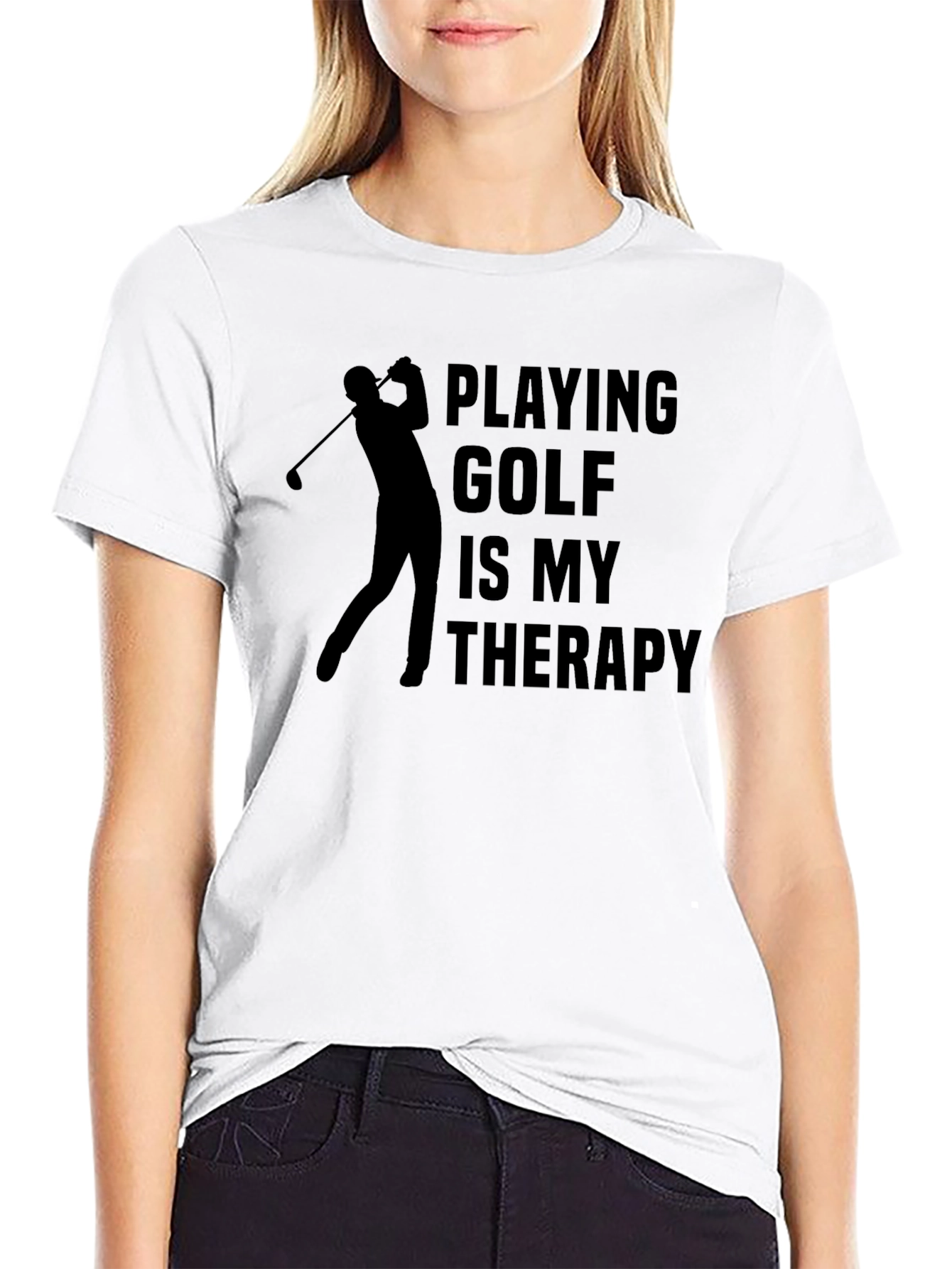 Golf Therapy T-Shirt - Golfer Silhouette Tee