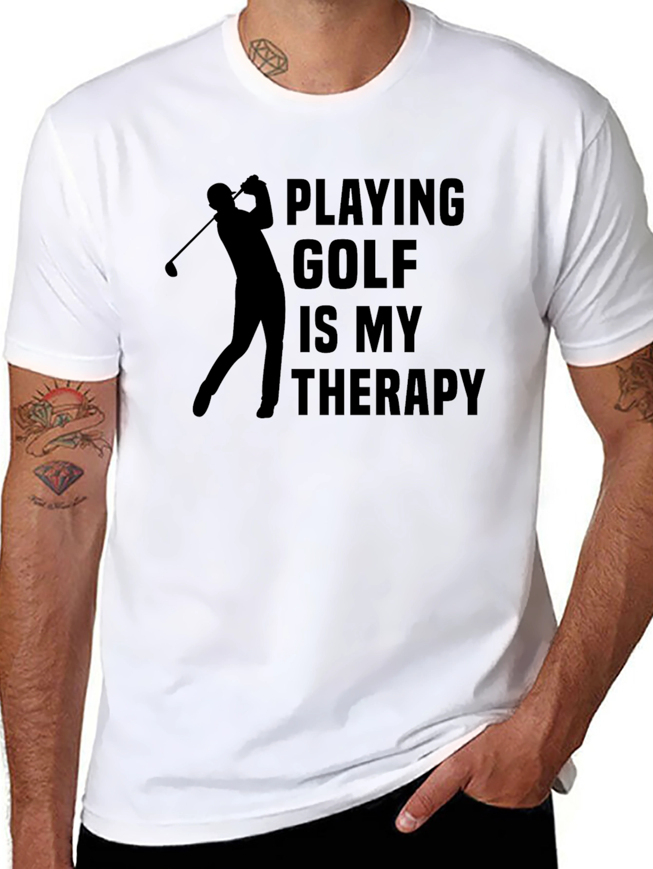 Golf Therapy T-Shirt - Golfer Silhouette Tee