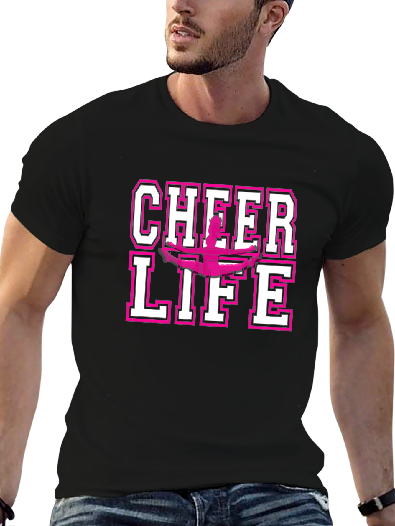 Cheer Life Graphic Tee - Black