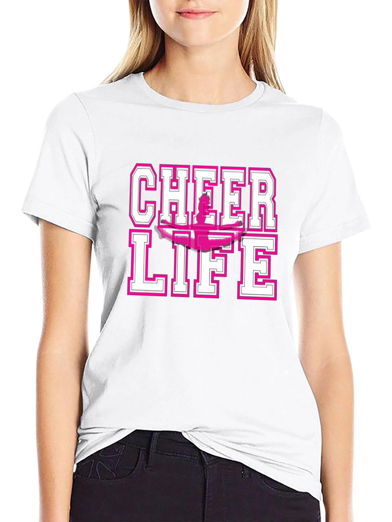 Cheer Life Graphic Tee - Black