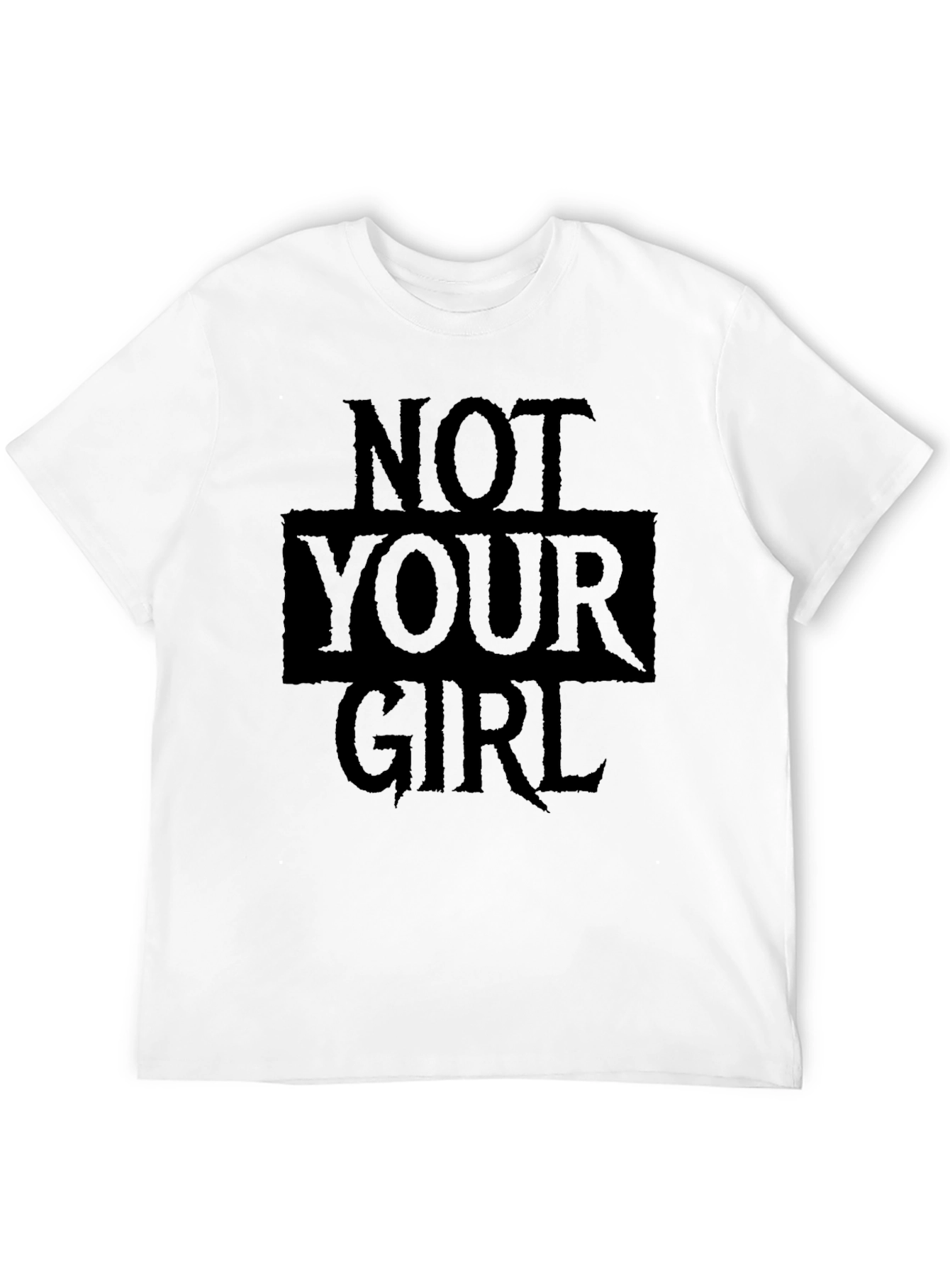 Not Your Girl Graphic Tee - Black Casual T-Shirt