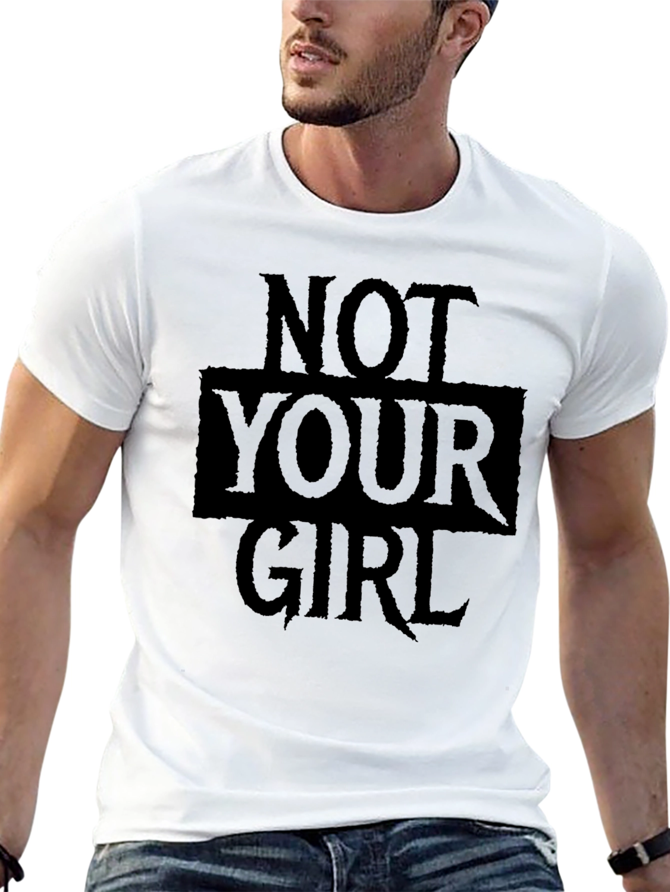 Not Your Girl Graphic Tee - Black Casual T-Shirt