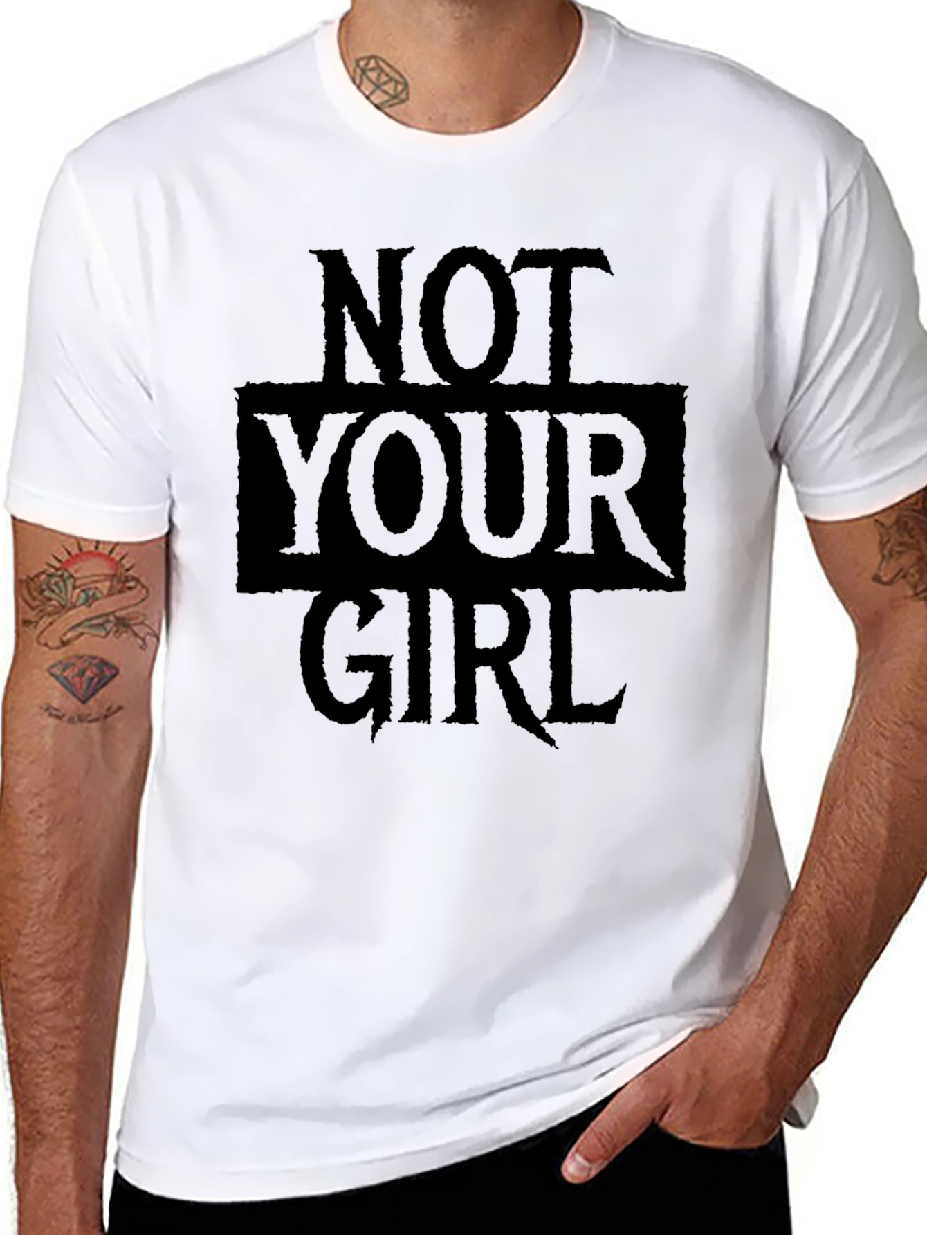 Not Your Girl Graphic Tee - Black Casual T-Shirt