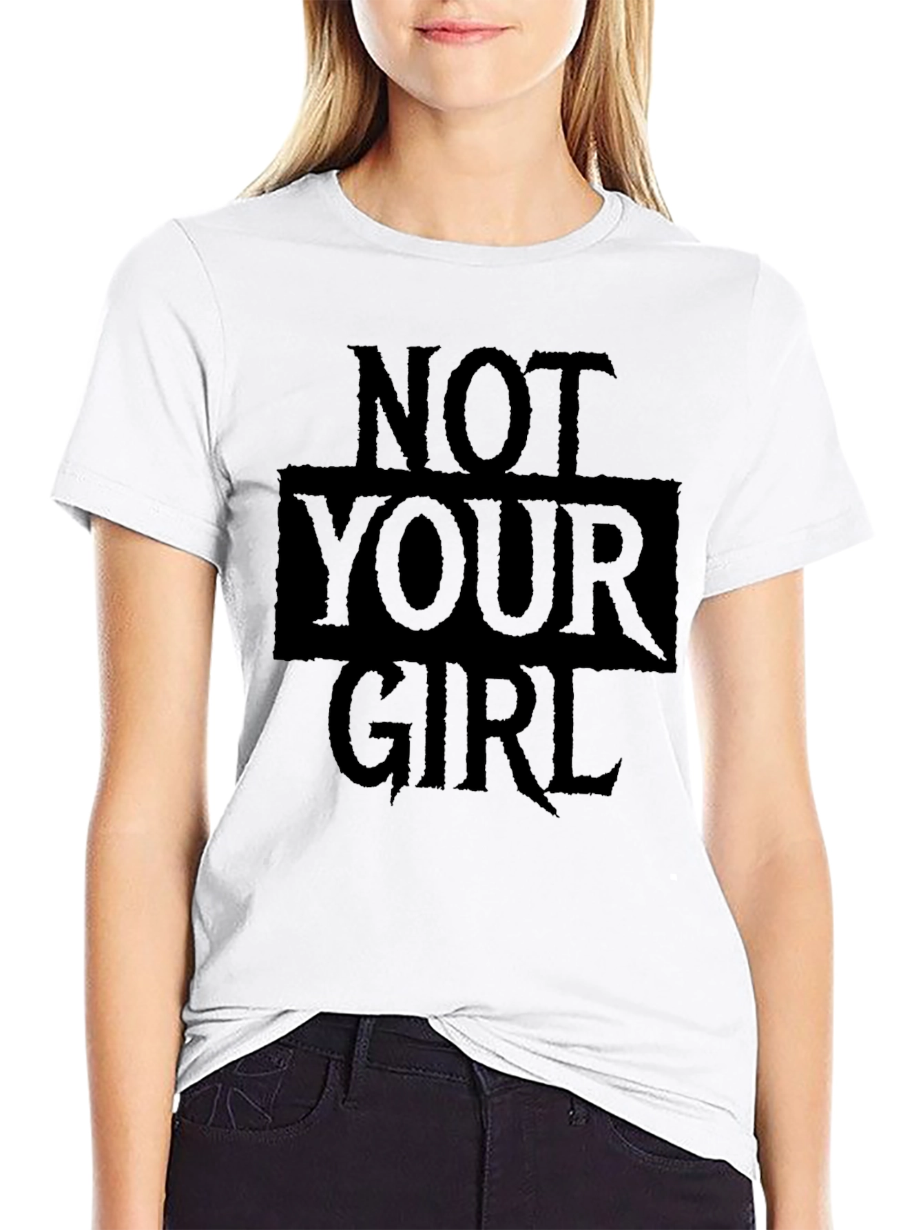 Not Your Girl Graphic Tee - Black Casual T-Shirt