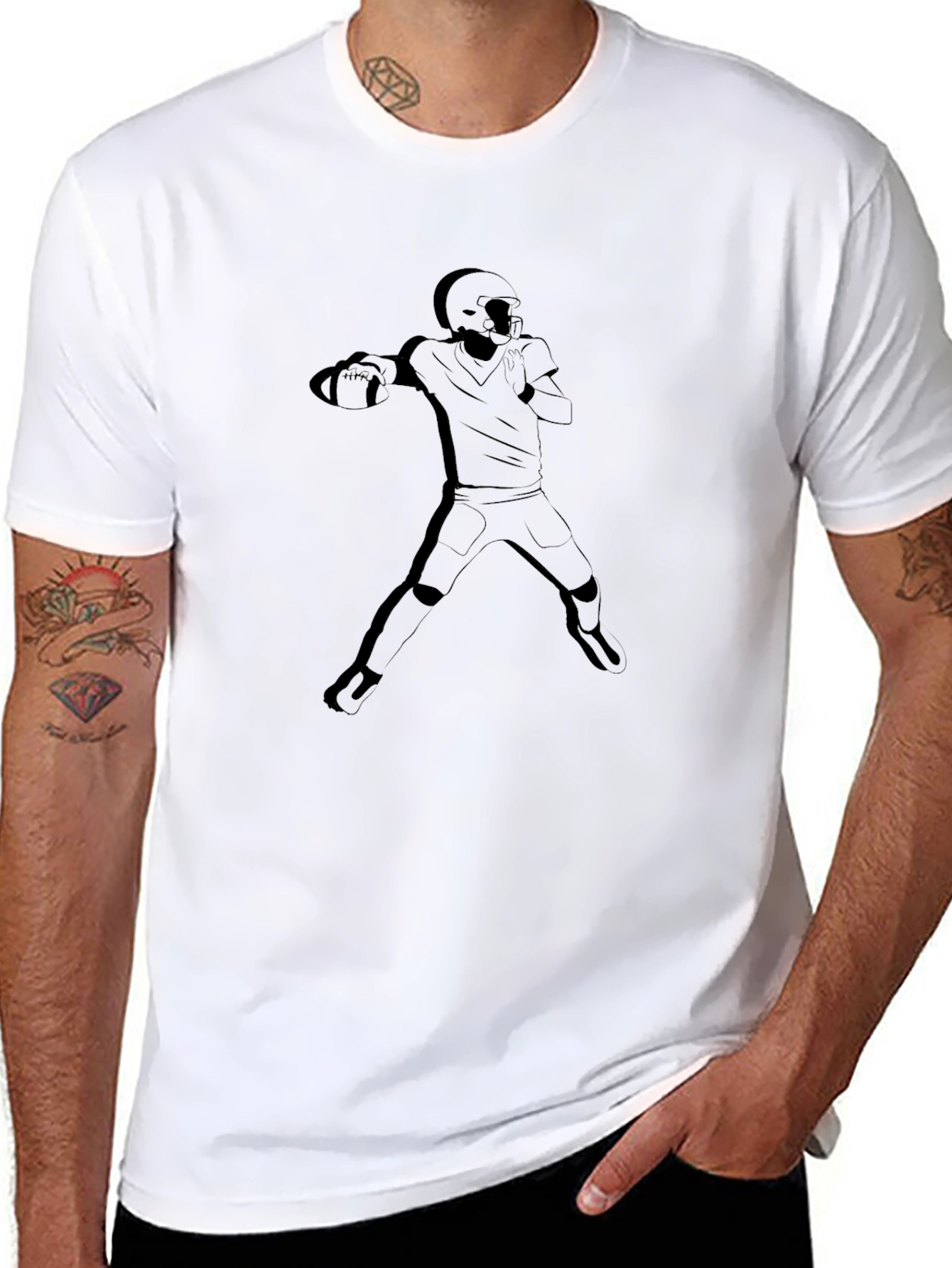 Football Throw Graphic T-Shirt