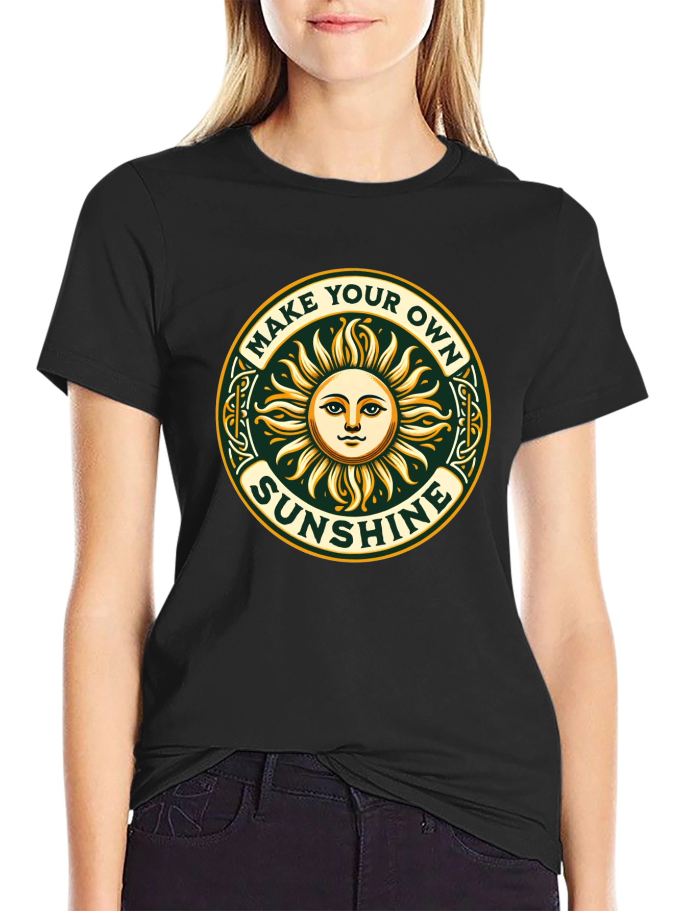 Make Your Own Sunshine Graphic Tee - Black