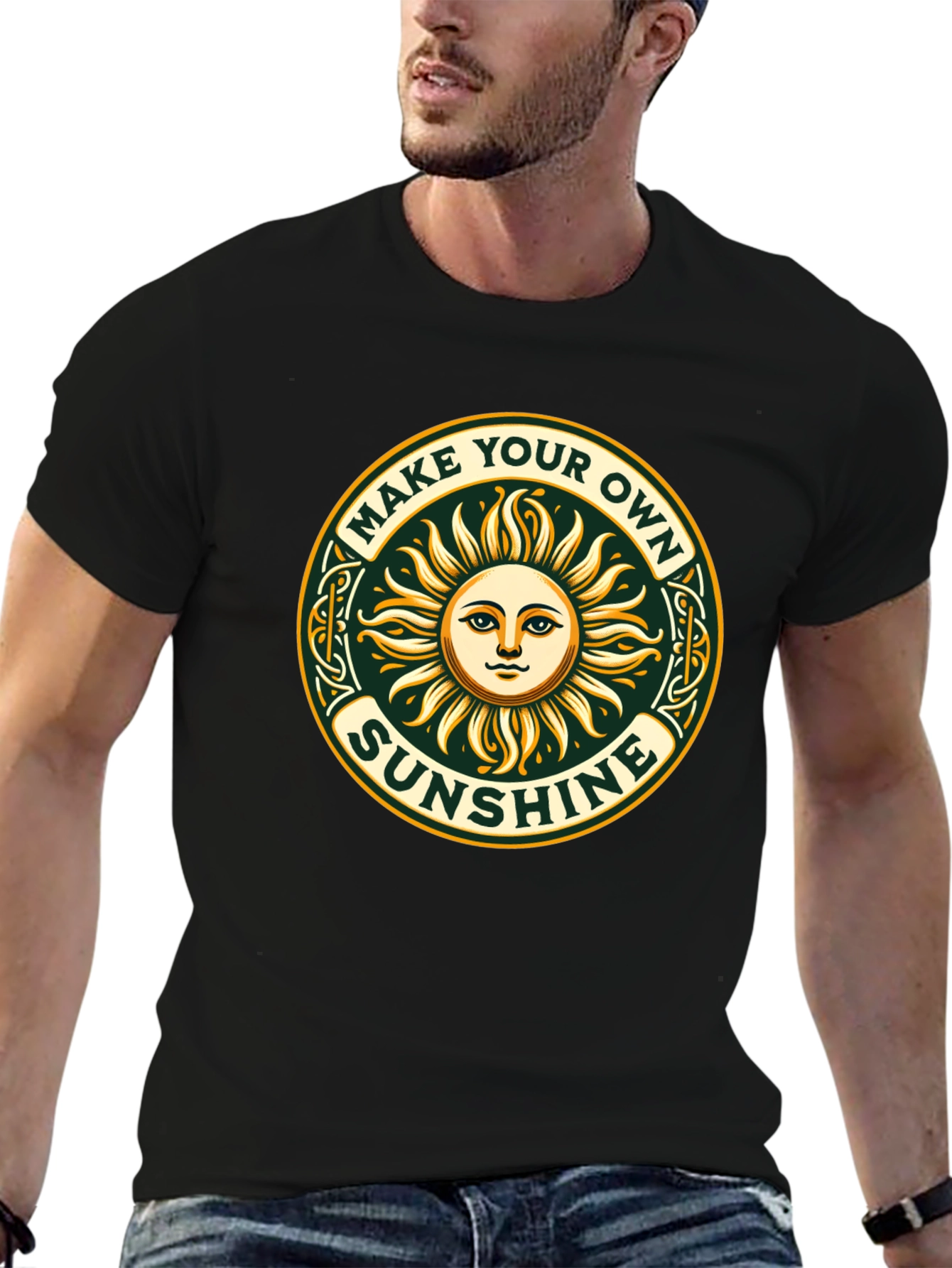Make Your Own Sunshine Graphic Tee - Black