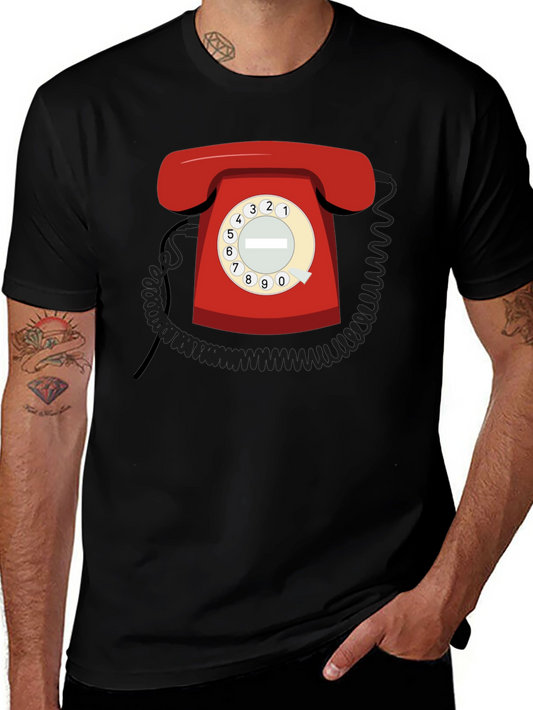 Vintage Rotary Phone Graphic T-Shirt - Retro Cool!