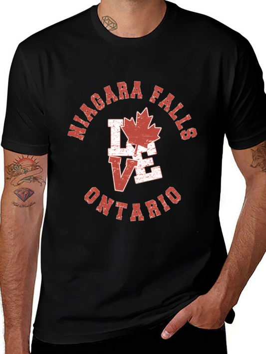 Niagara Falls Ontario T-Shirt Love Maple Leaf Tee
