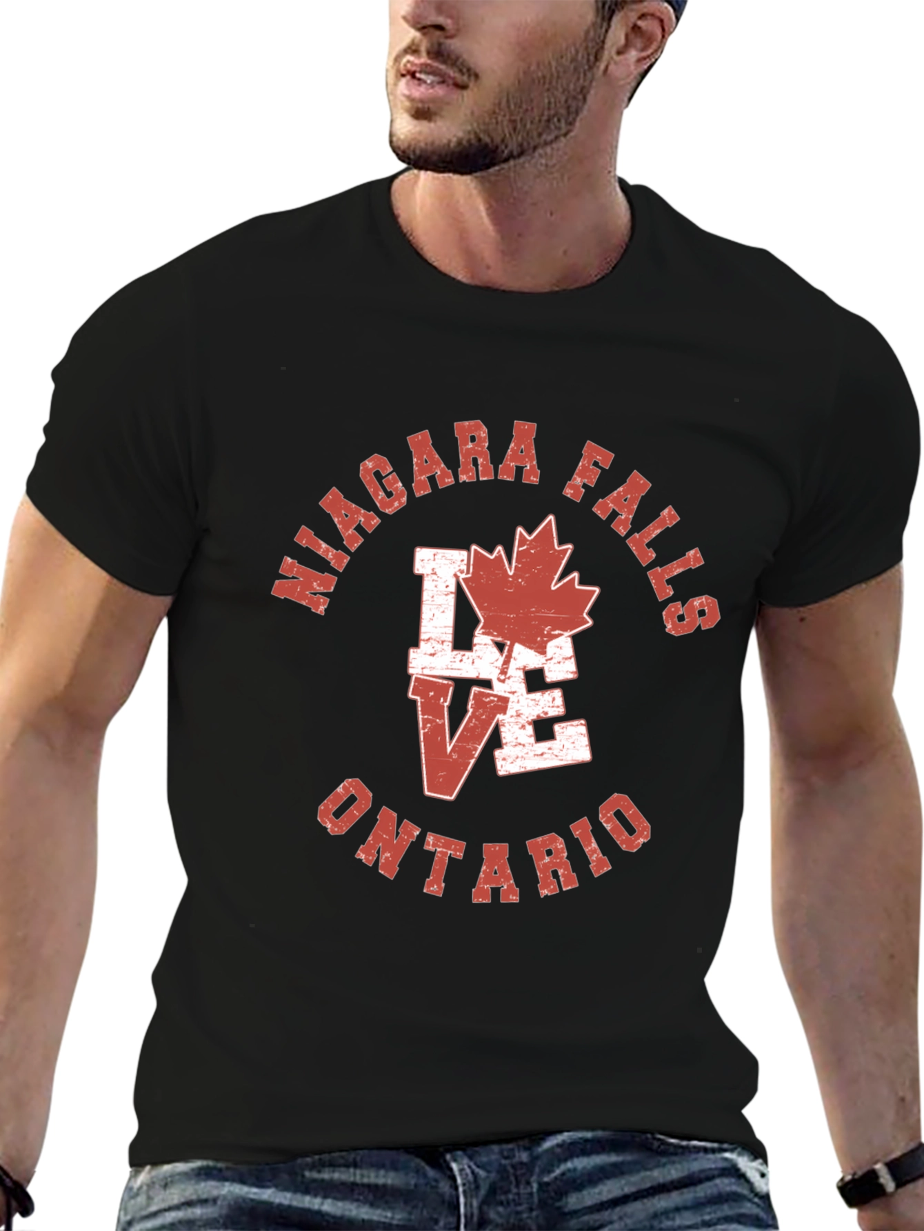 Niagara Falls Ontario T-Shirt Love Maple Leaf Tee