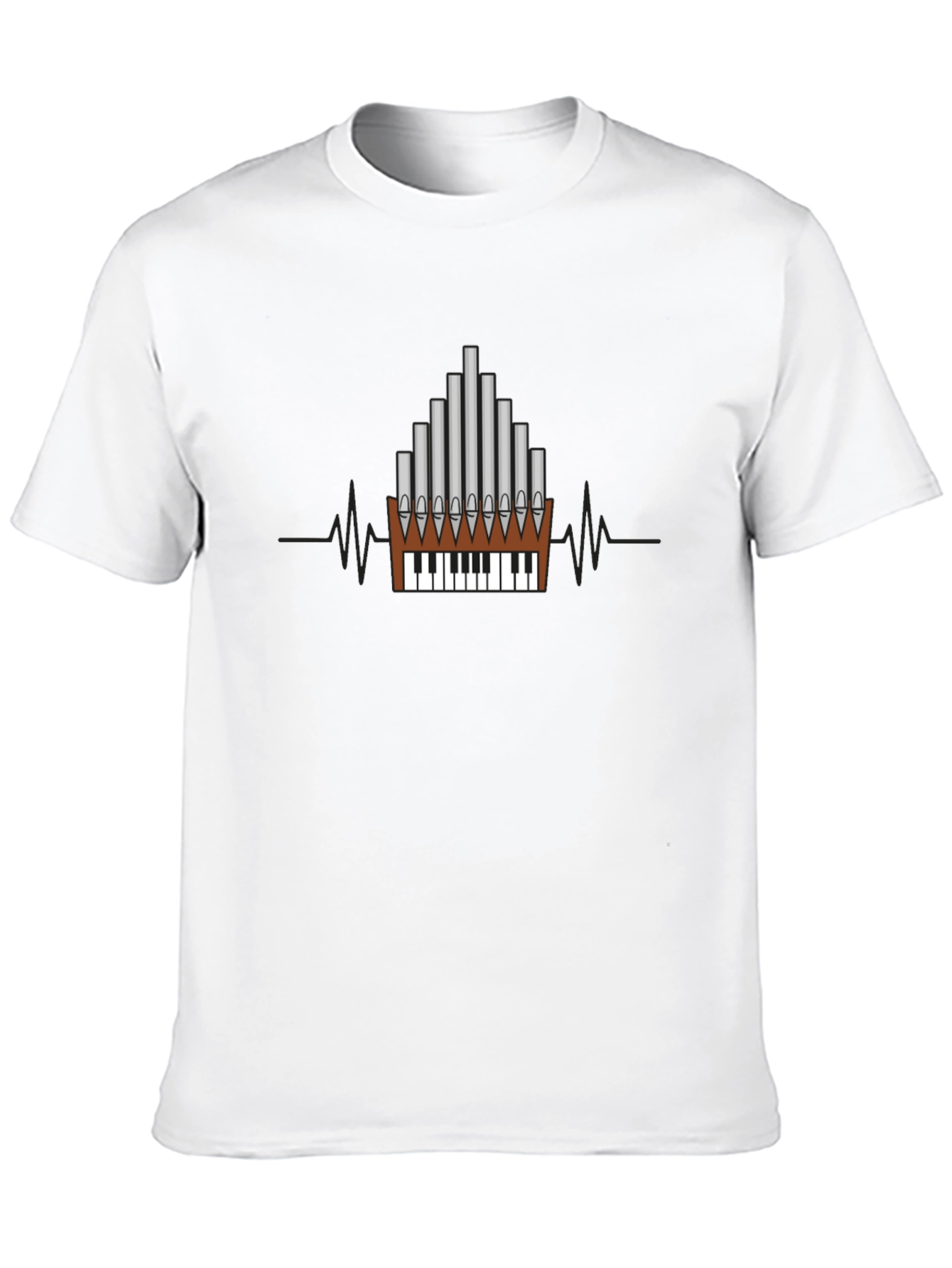 Organ Keyboard Heartbeat T-Shirt