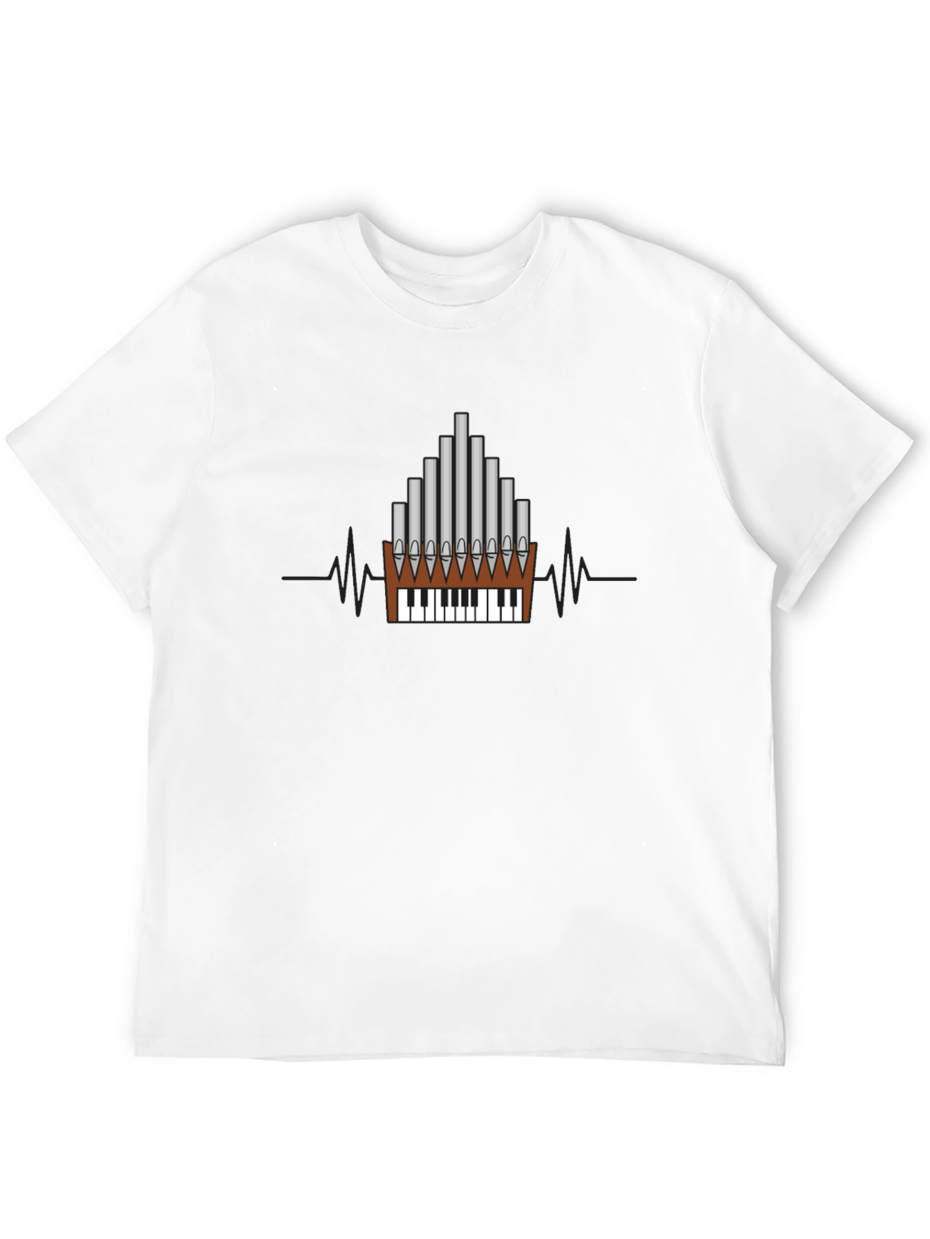 Organ Keyboard Heartbeat T-Shirt