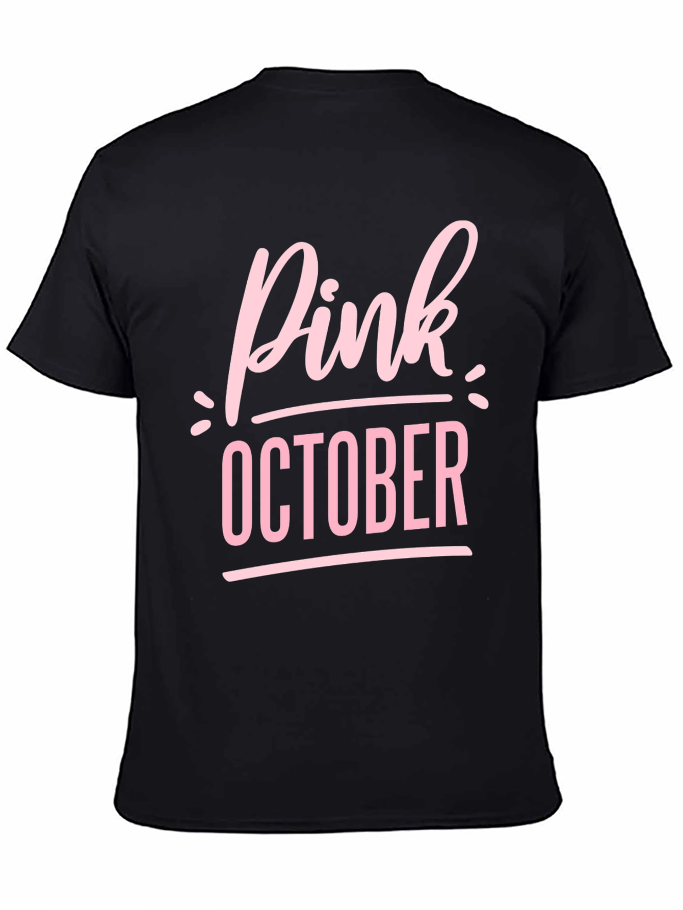 Pink October Black T-Shirt
