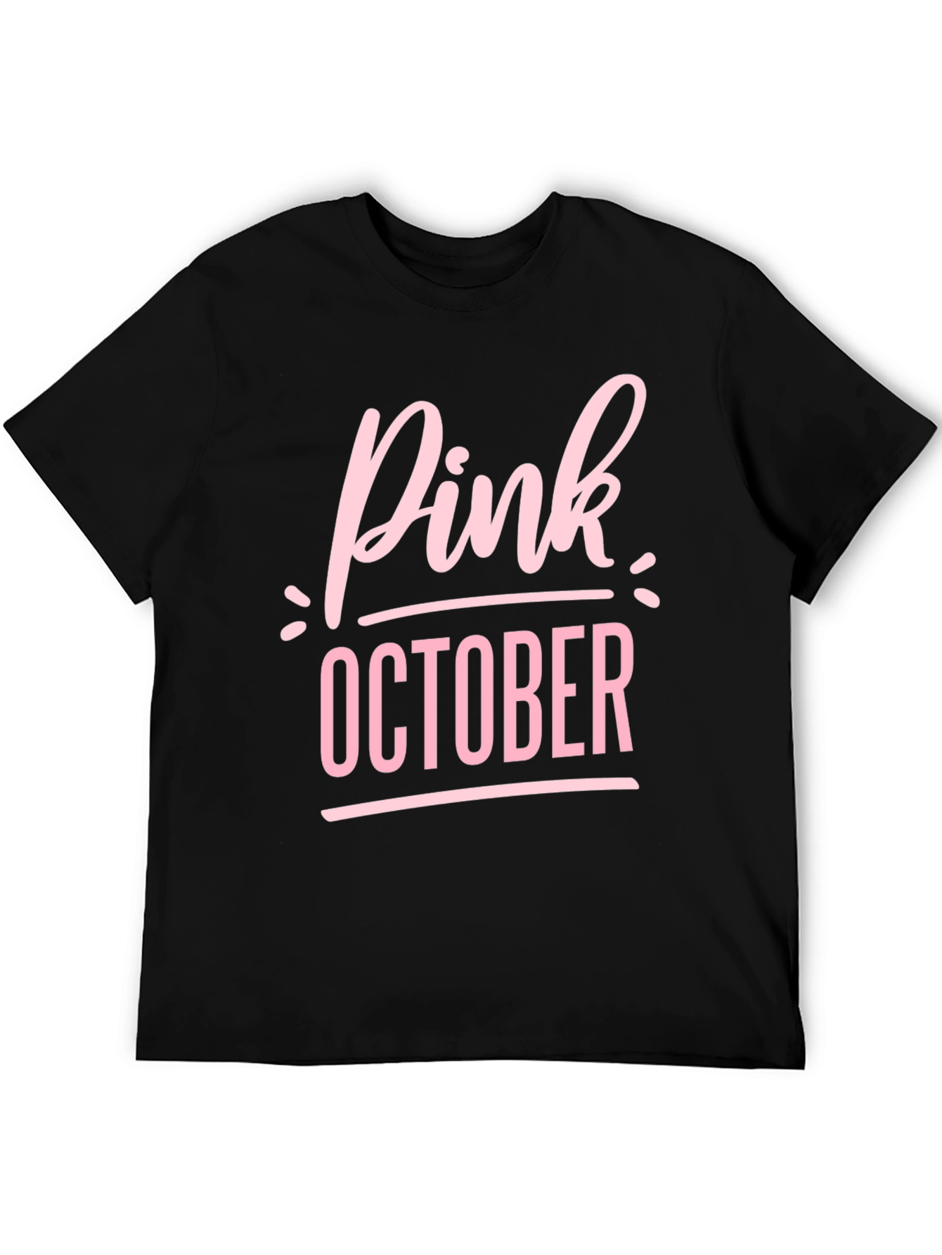 Pink October Black T-Shirt