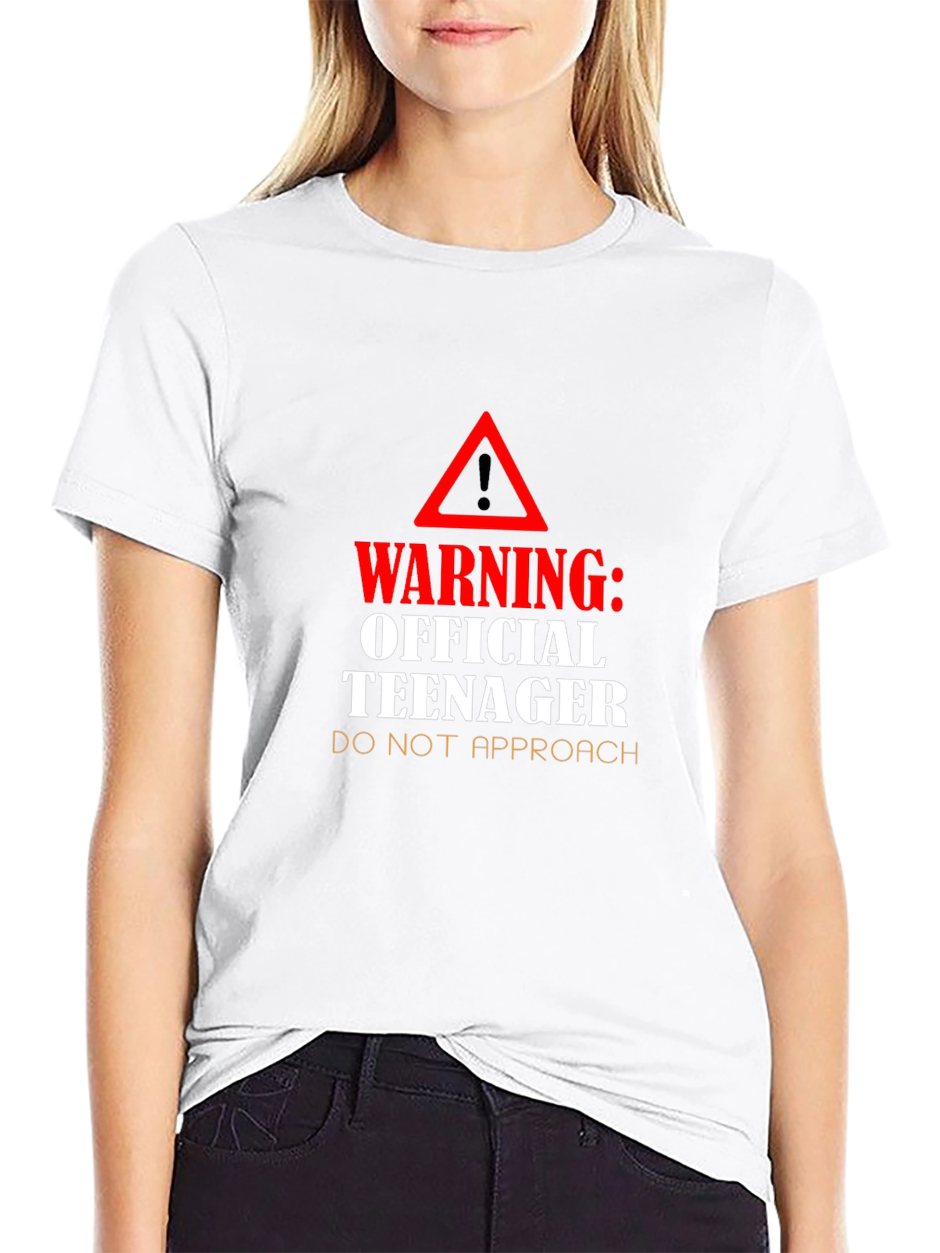 Warning Official Teenager Black T-Shirt